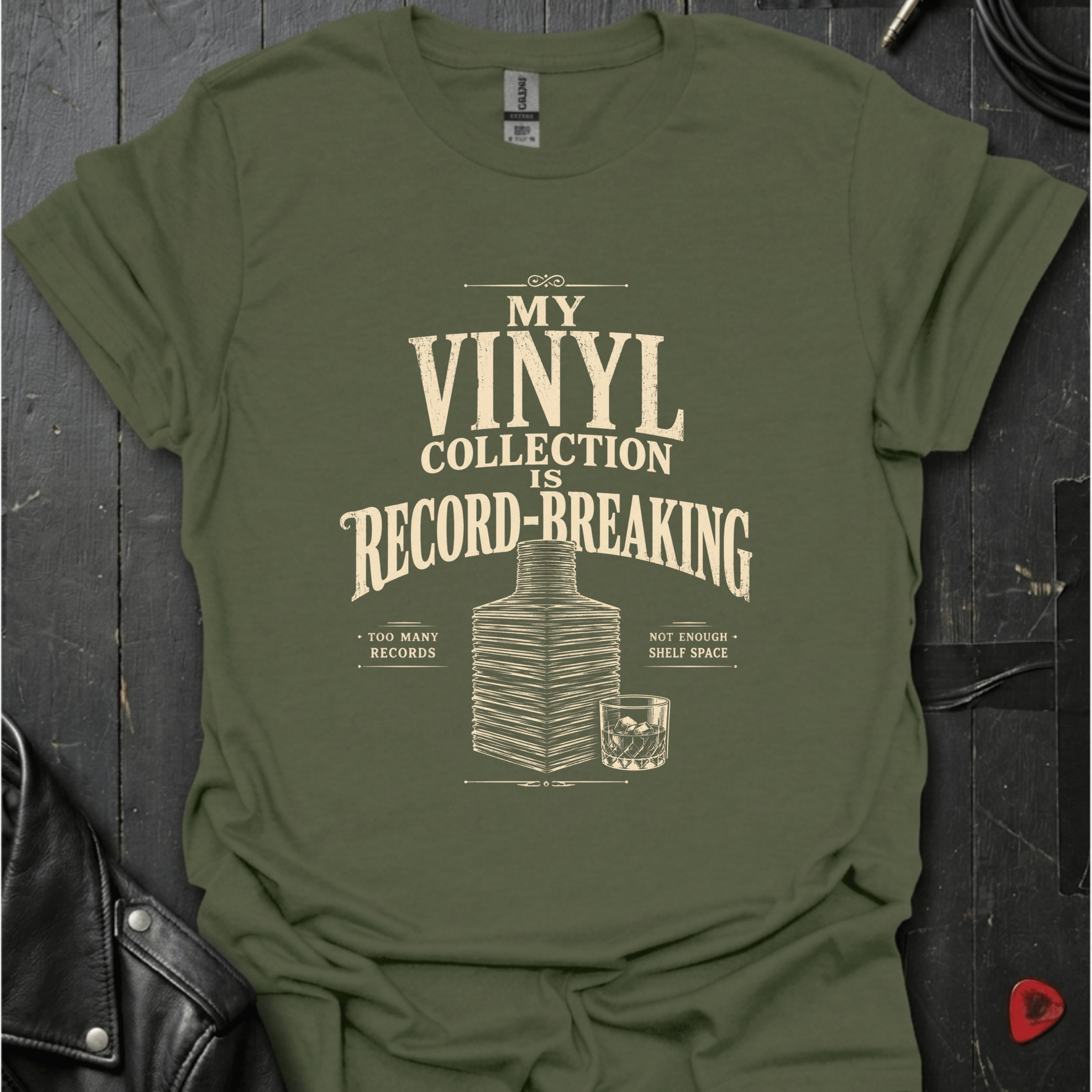 My Vinyl Collection T-Shirt - Military Green - T-Shirt