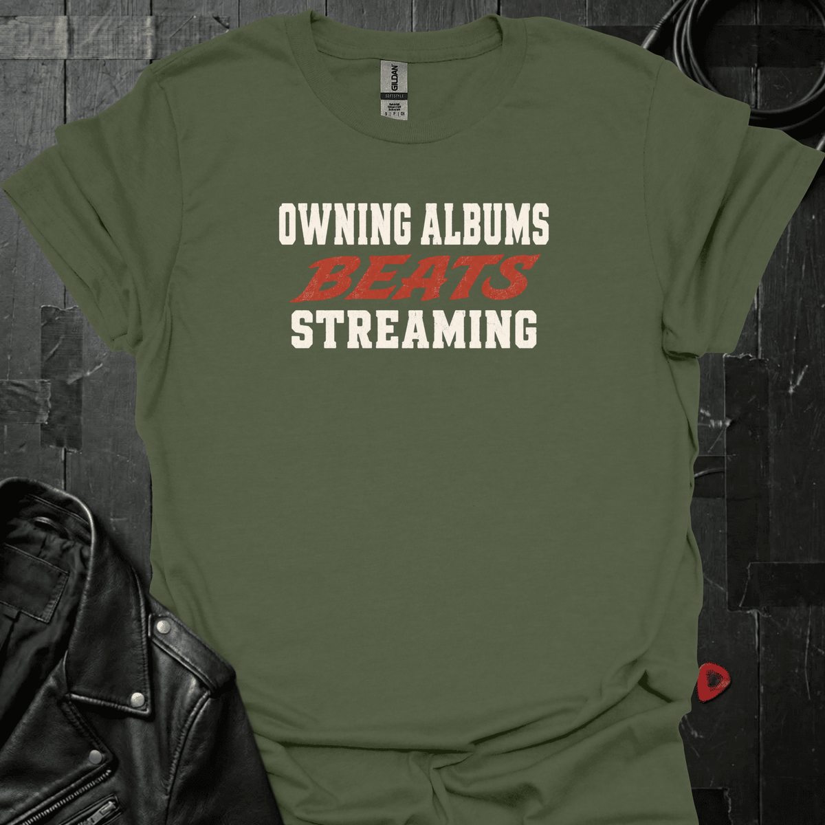 Albums Beats Streaming T-Shirt - Military Green - T-Shirt