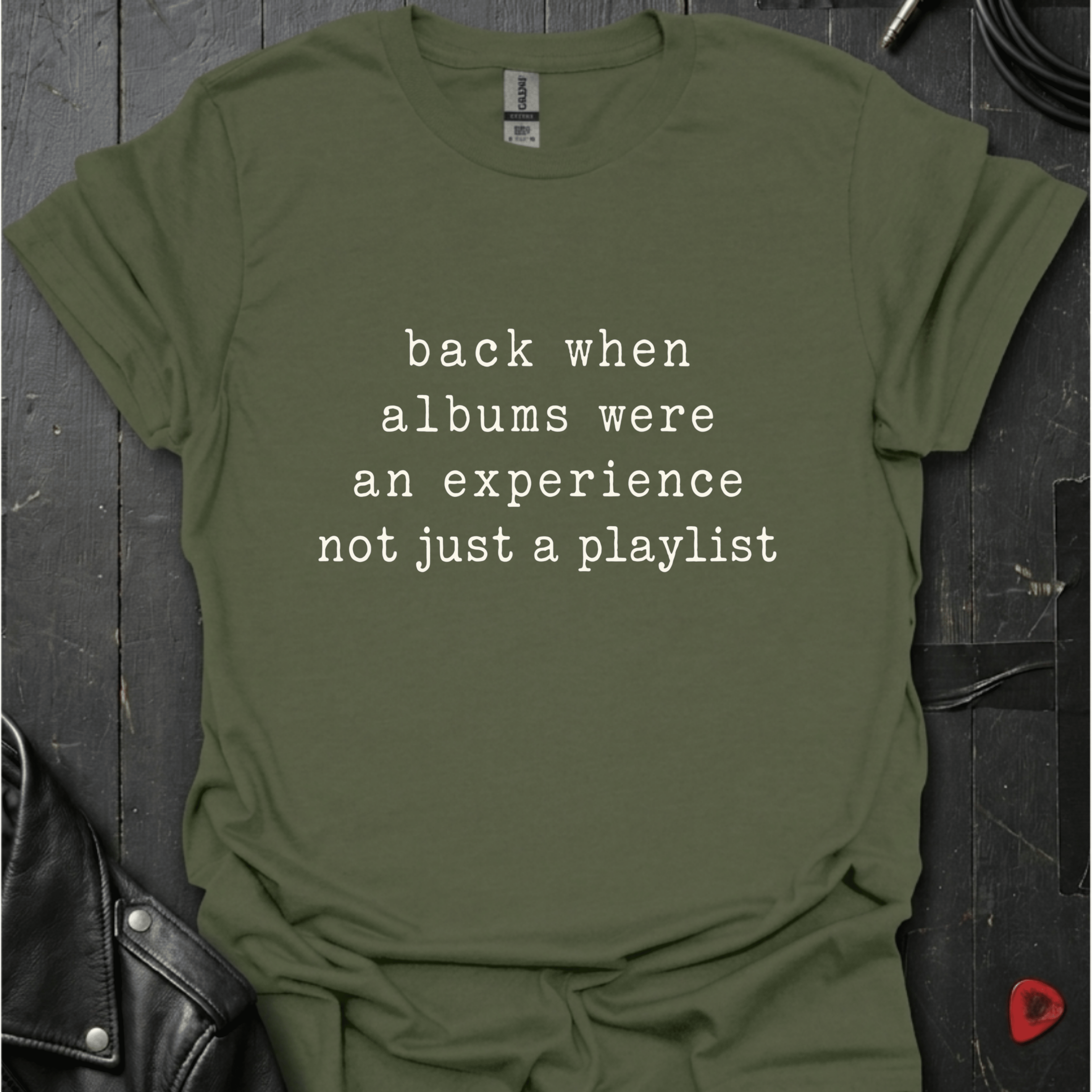 Albums Were An Experience T-Shirt - Military Green - T-Shirt