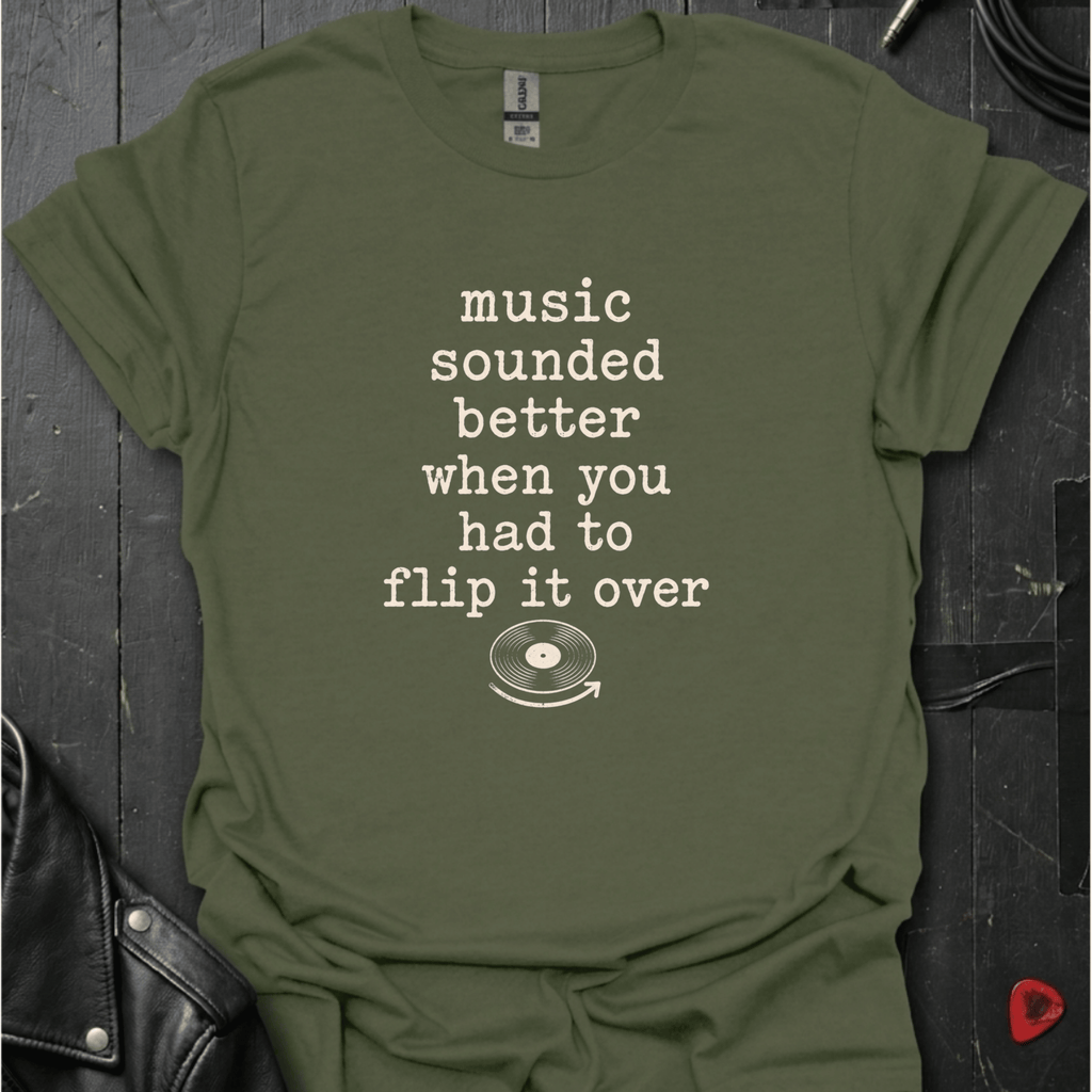 Flip It Over T-Shirt - Military Green - T-Shirt