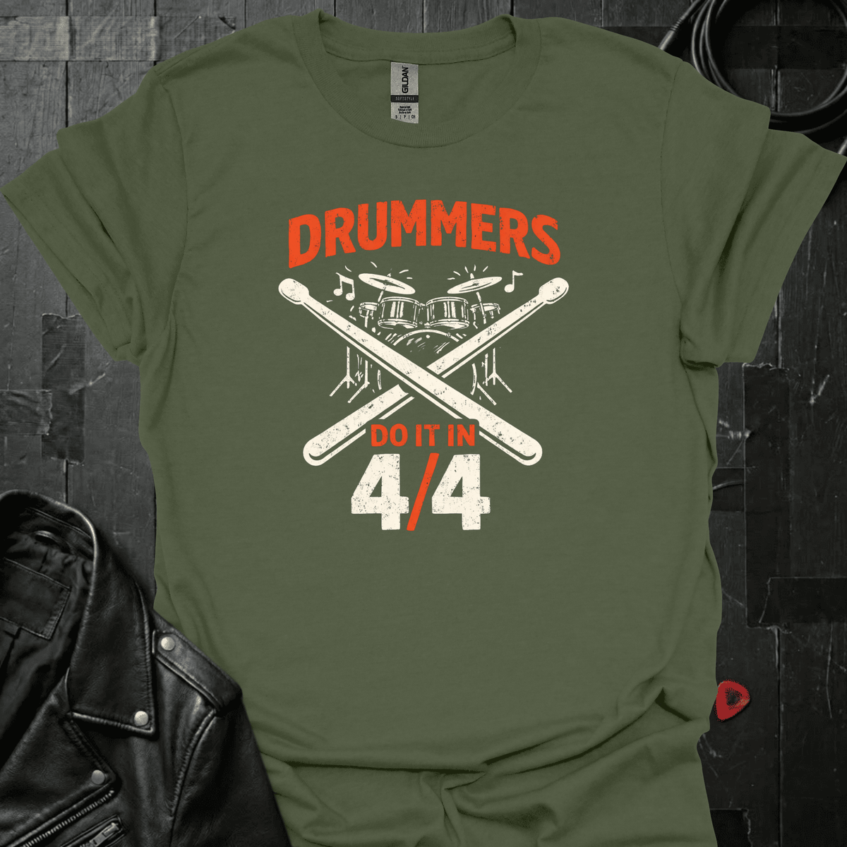 Drummers Rhythm T-Shirt - Military Green - T-Shirt