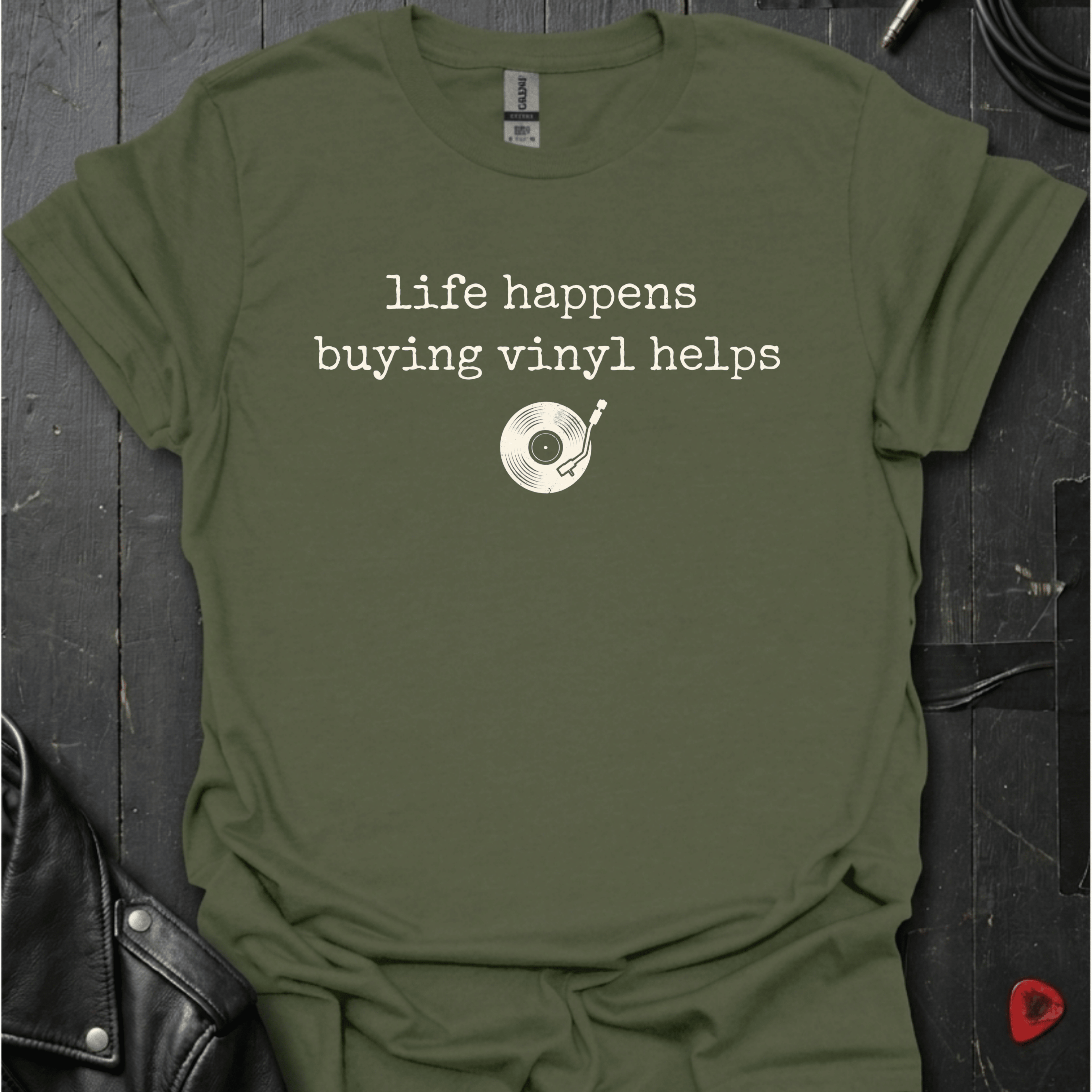 Life Happens T-Shirt - Military Green - T-Shirt