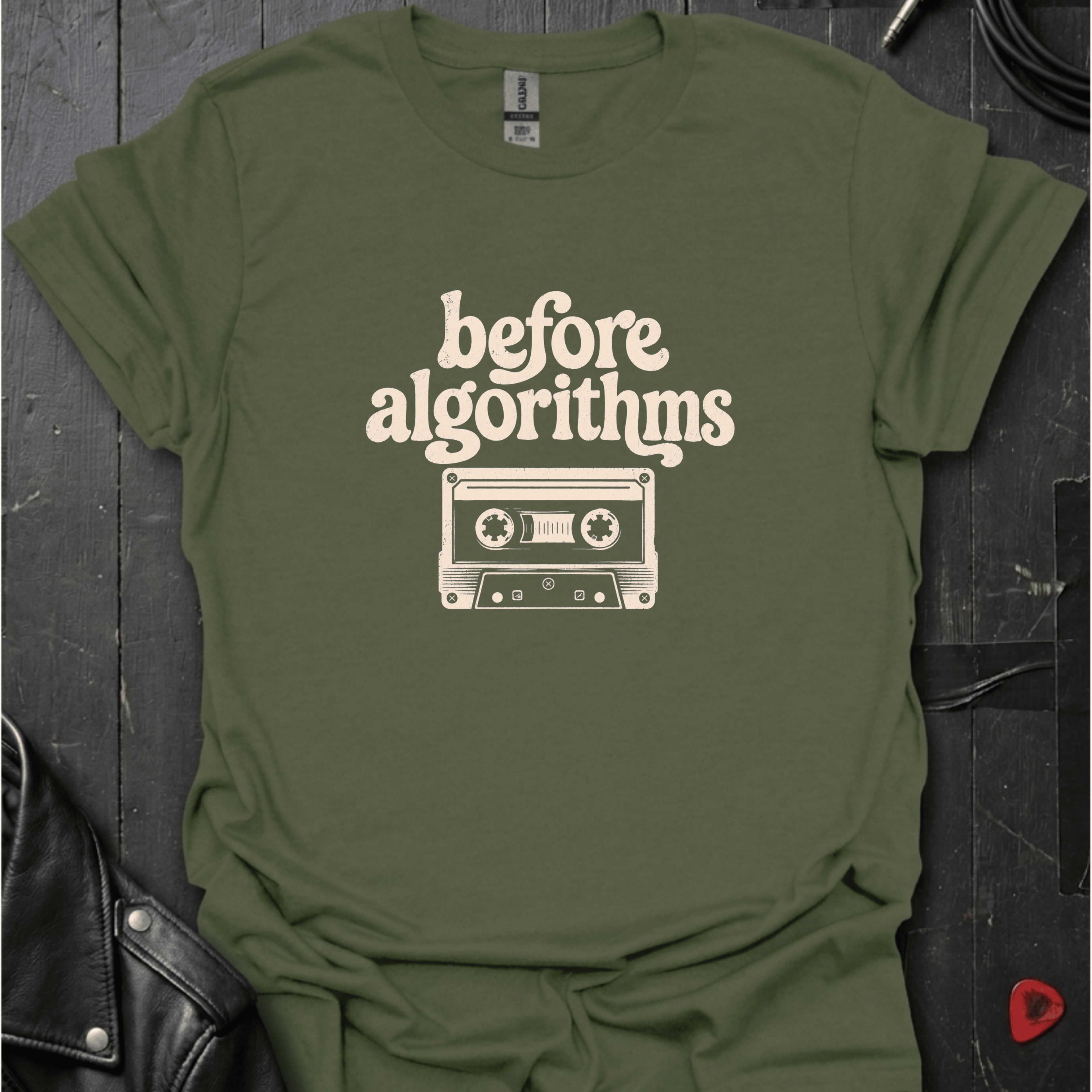 Before Algorithms T-Shirt - Military Green - T-Shirt