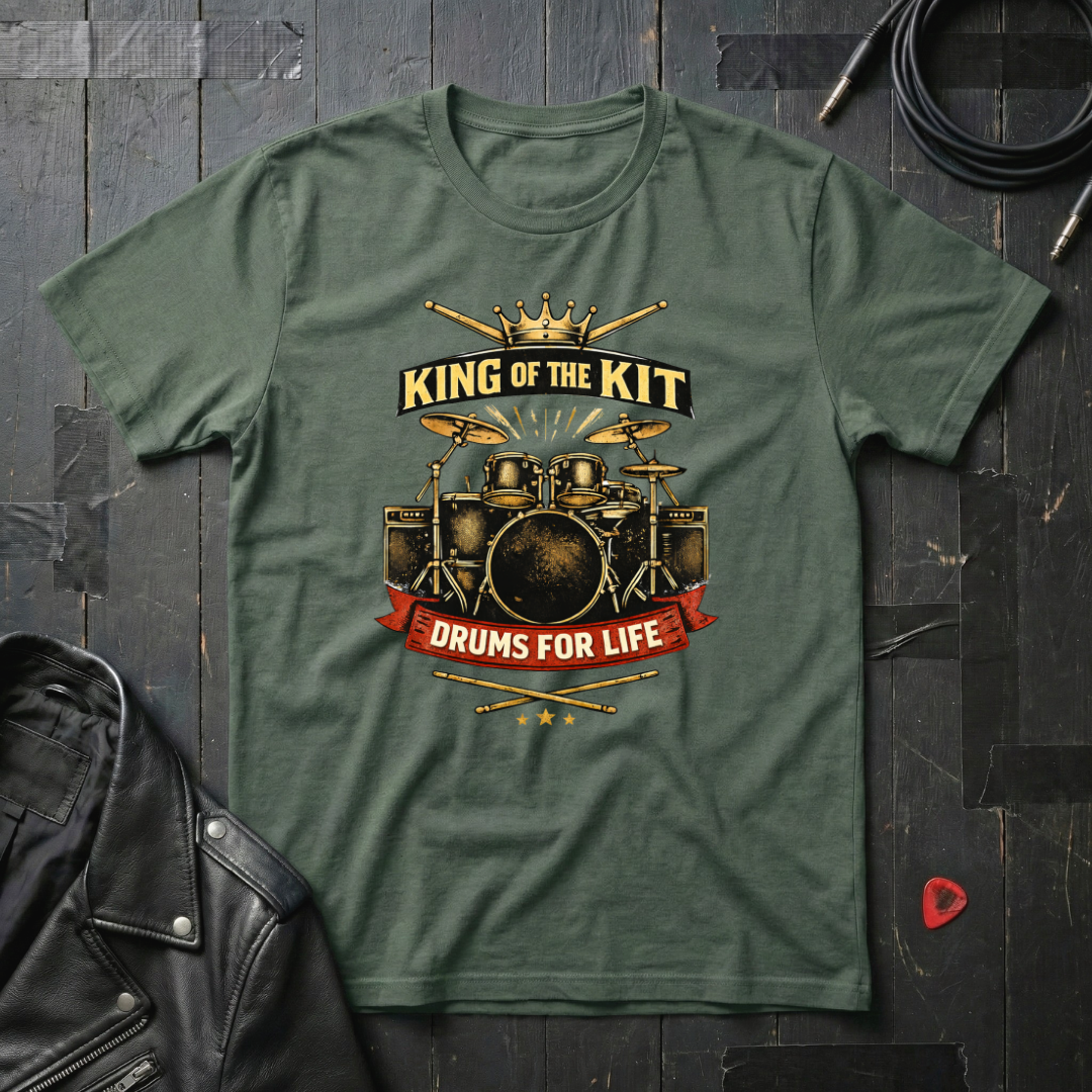 King Of The Kit Drums For Life T-Shirt