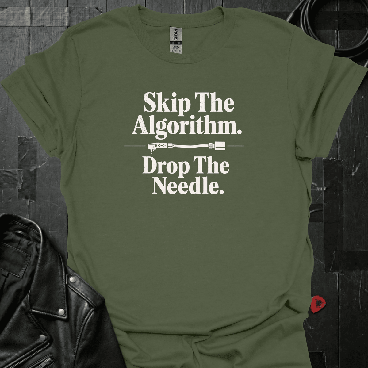 Skip The Algorithm T-Shirt - Military Green - T-Shirt