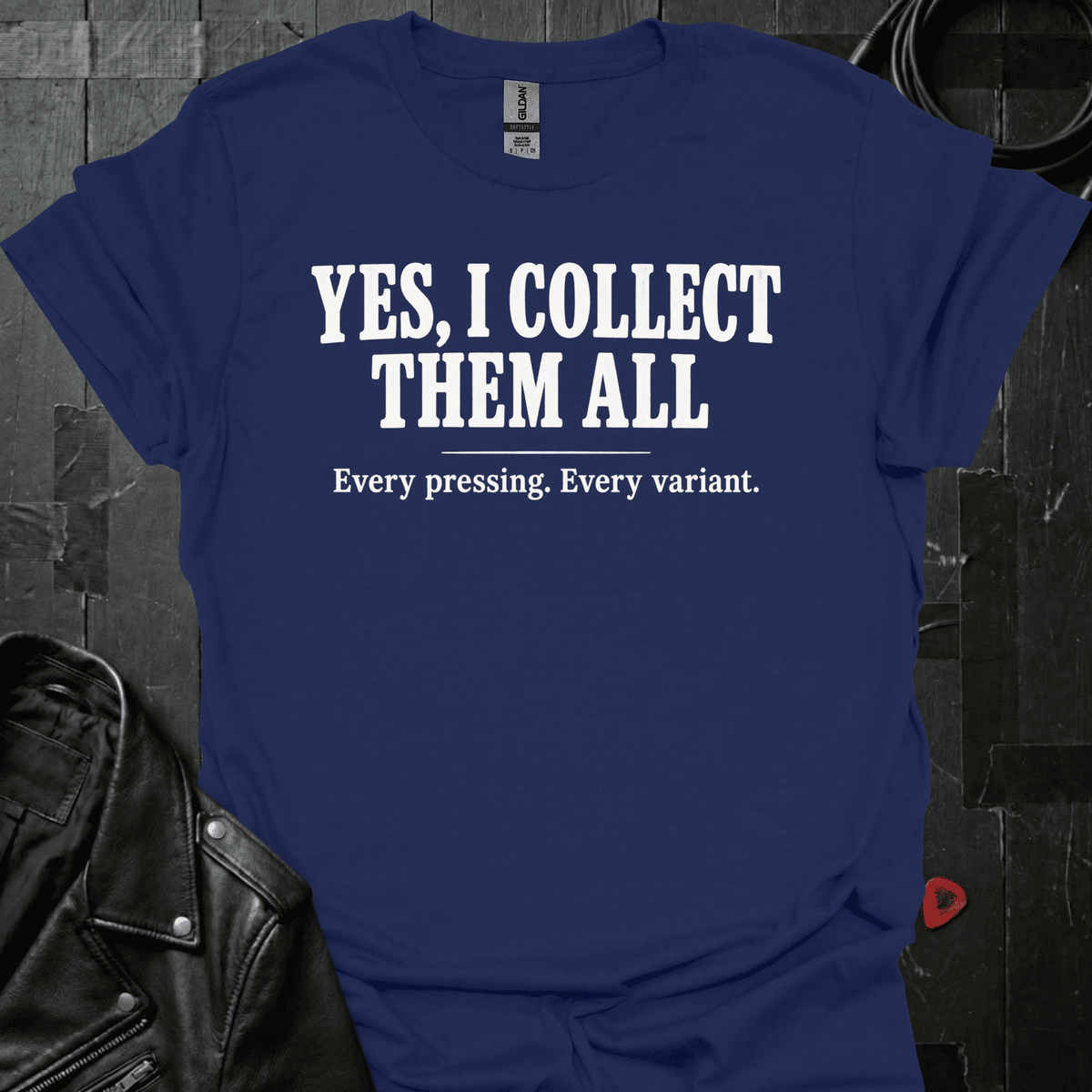 Collect Every Pressing T-Shirt - Navy - T-Shirt