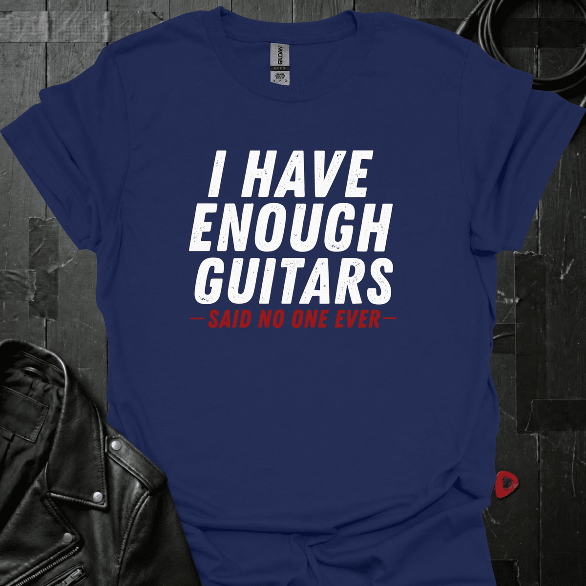 I Have Enough Guitars T-Shirt - Navy - T-Shirt
