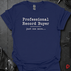 Professional Record Buyer T-Shirt | Funny Vinyl Collector - Navy - T-Shirt