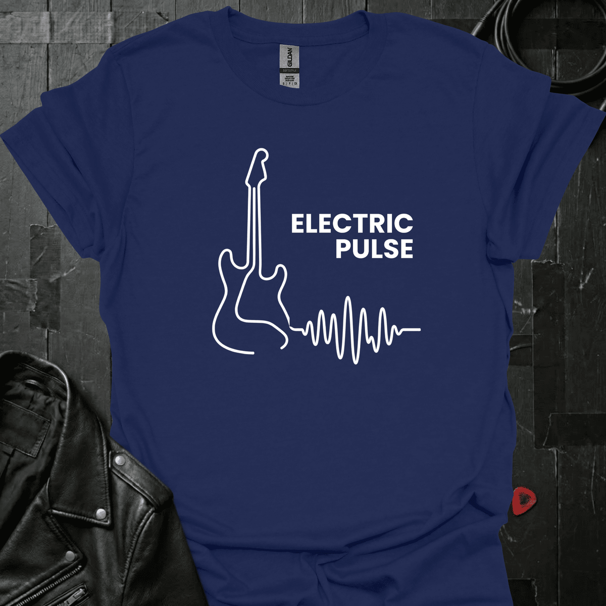 Electric Pulse T-Shirt - Navy - T-Shirt