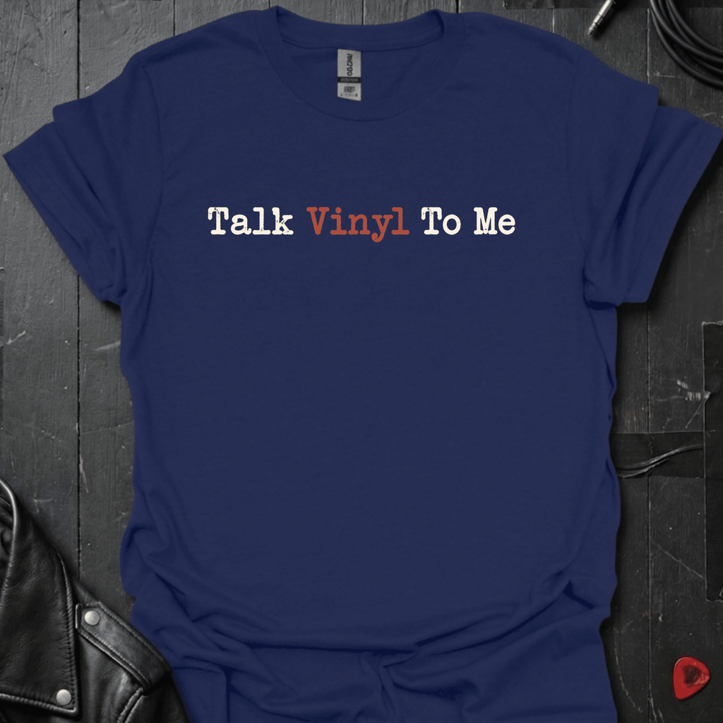Talk Vinyl To Me T-Shirt - Navy - T-Shirt