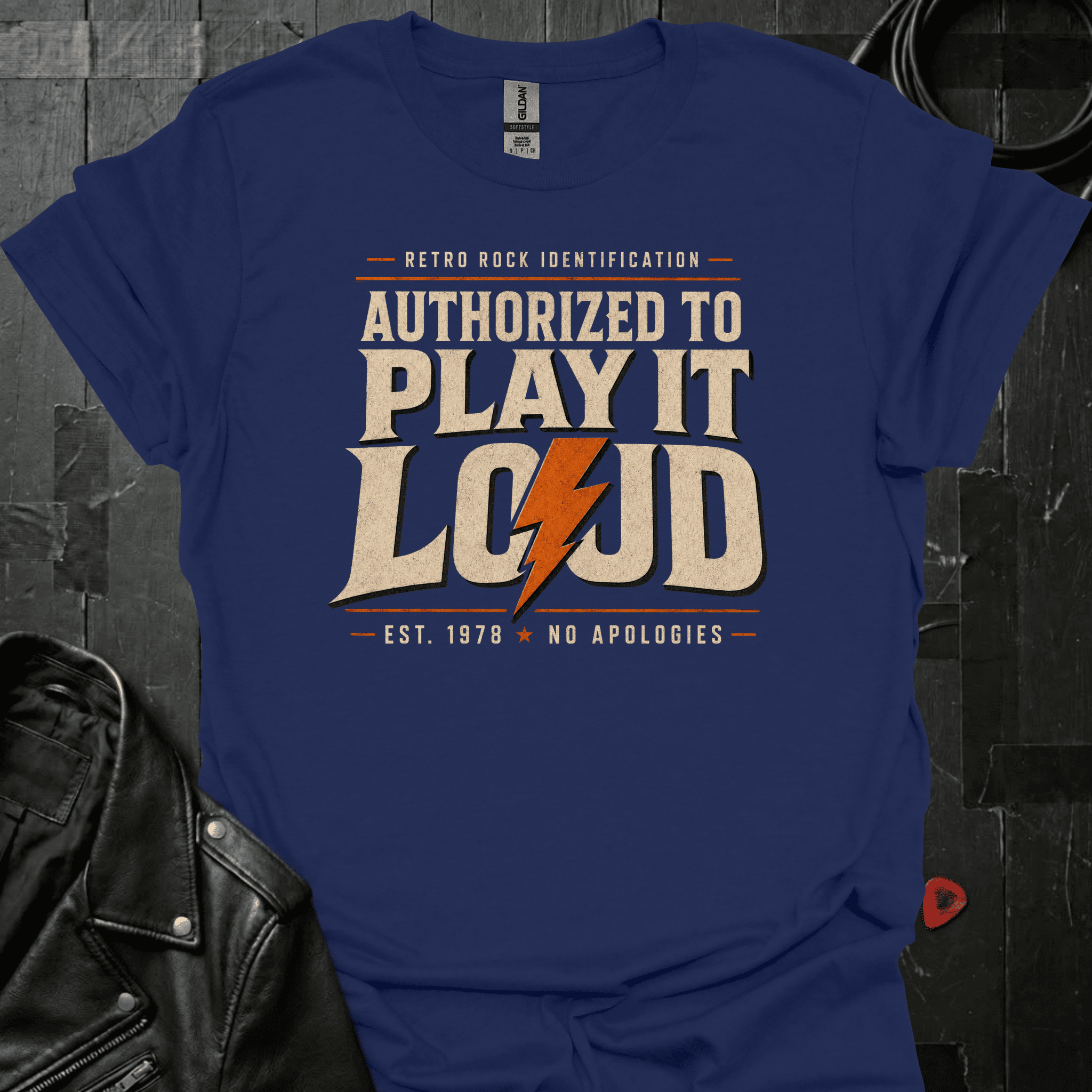 Authorized To Play It Loud T-Shirt - Navy - T-Shirt