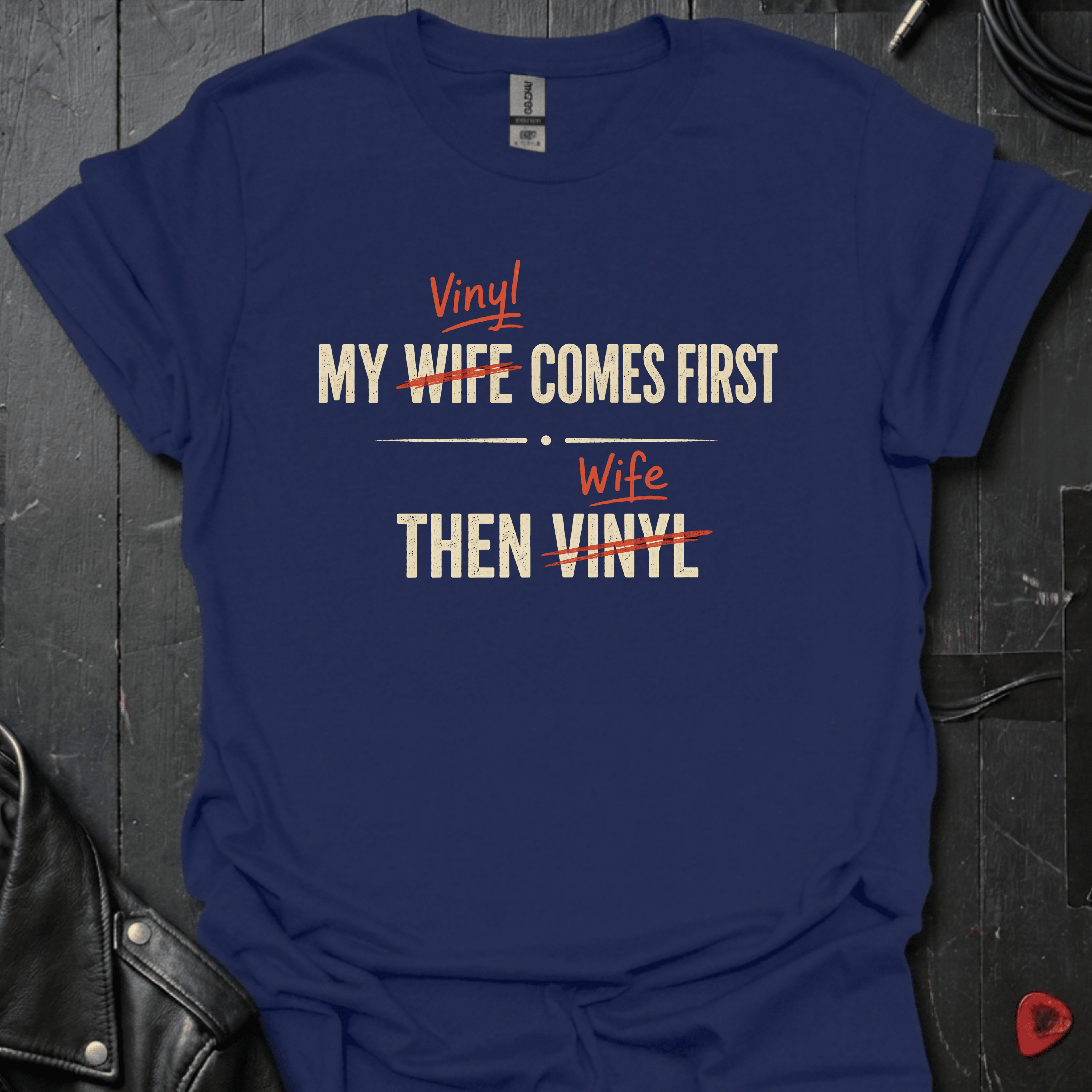 Love My Vinyl T-Shirt - Navy - T-Shirt