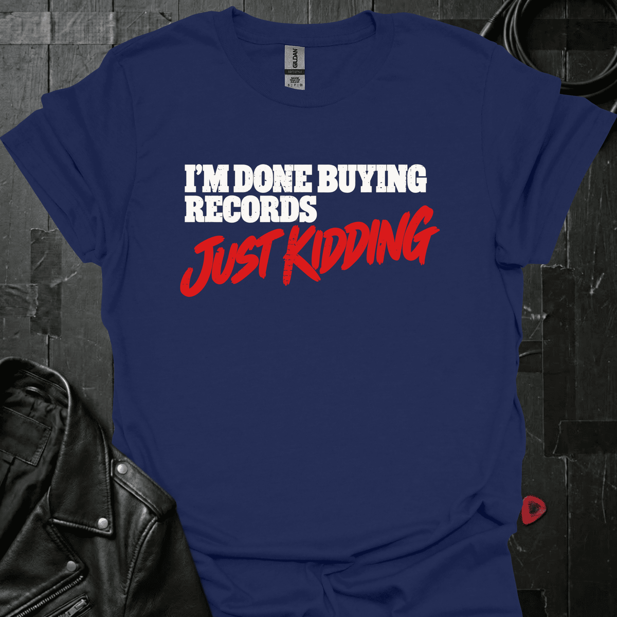 Done Buying Records T-Shirt - Navy - T-Shirt