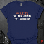 Vinyl Talk Warning T-Shirt - Navy - T-Shirt