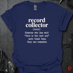 Record Collector Definition T-Shirt | Funny Vinyl Lover - Navy - T-Shirt
