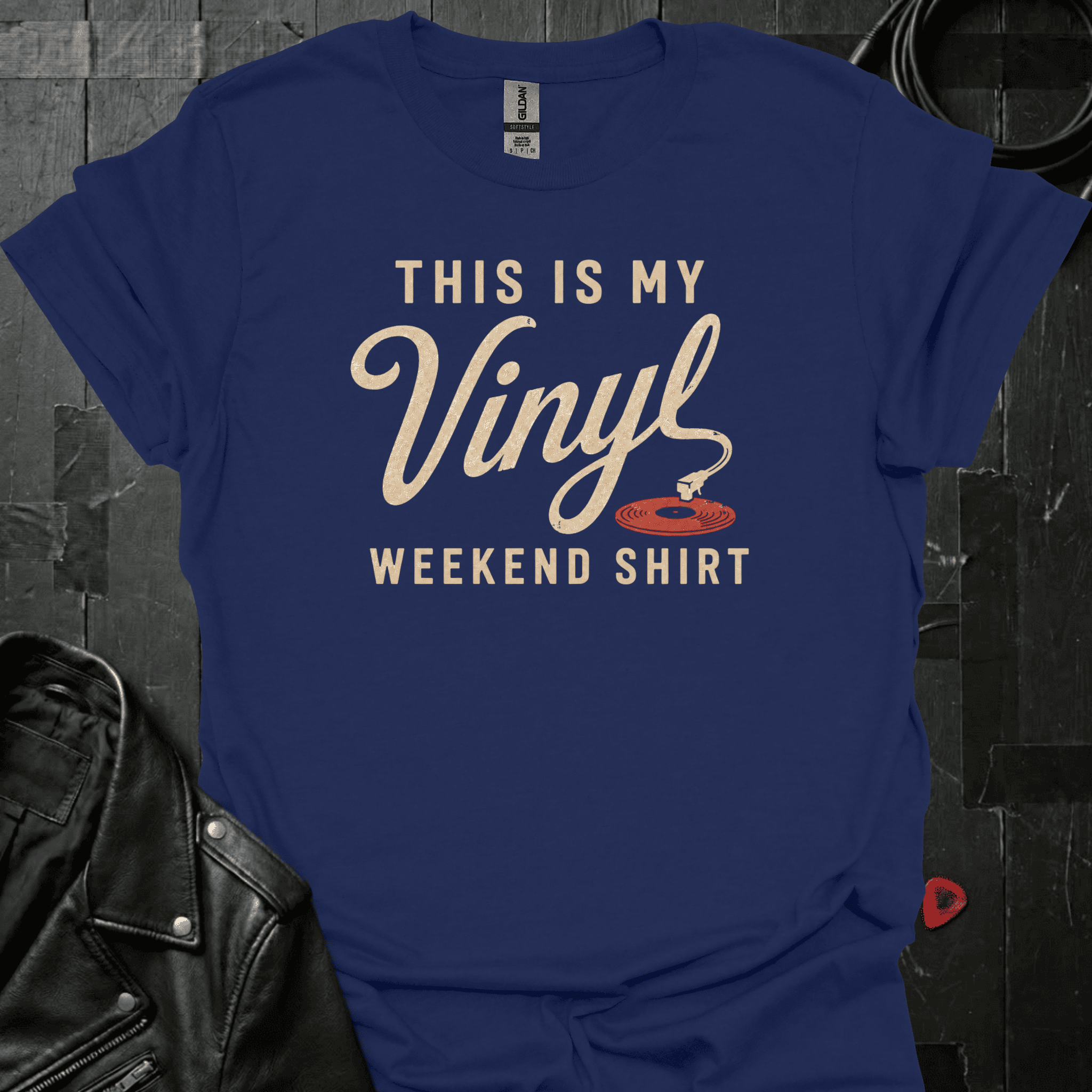 My Vinyl Weekend T-Shirt - Navy - T-Shirt