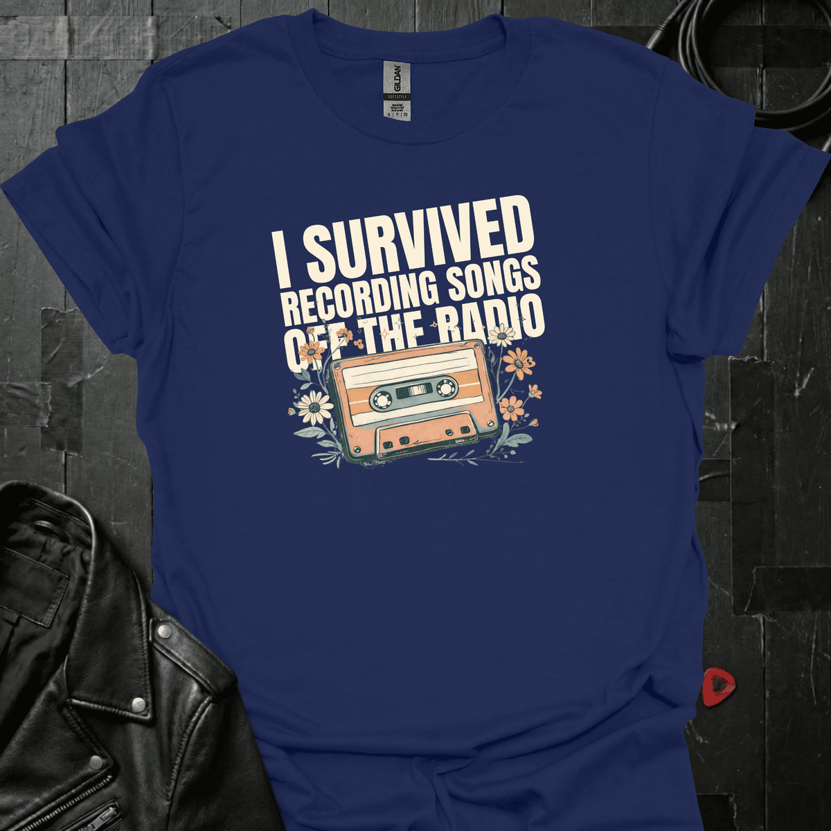 I Survived Recording Songs T-Shirt - Navy - T-Shirt