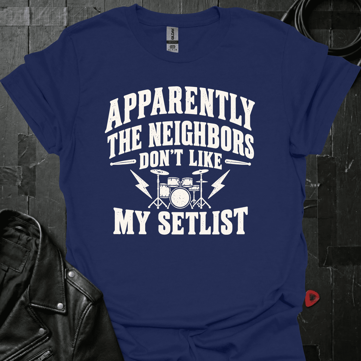 Neighbors Hate My Setlist T-Shirt - Navy - T-Shirt