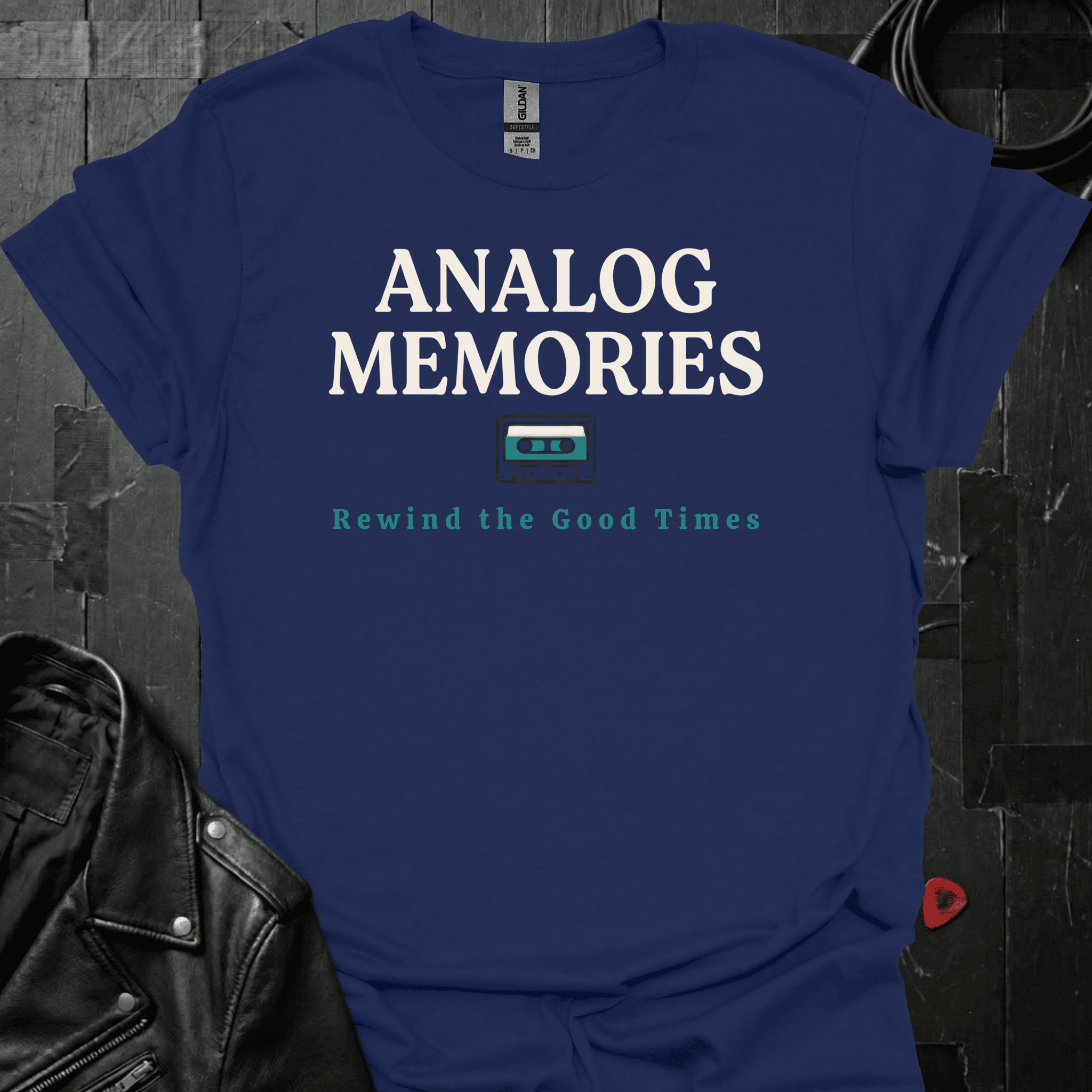 Analog Memories T-Shirt - Navy - T-Shirt
