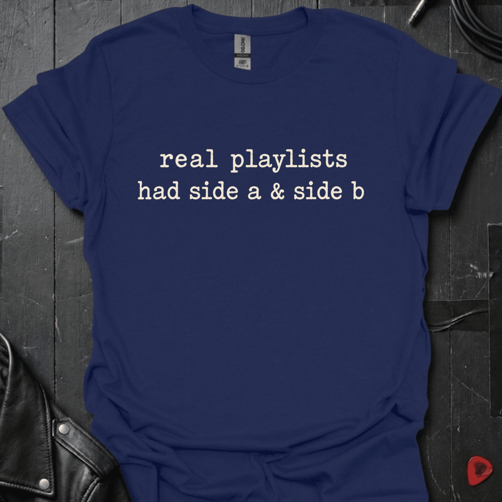 Real Playlists T-Shirt - Navy - T-Shirt