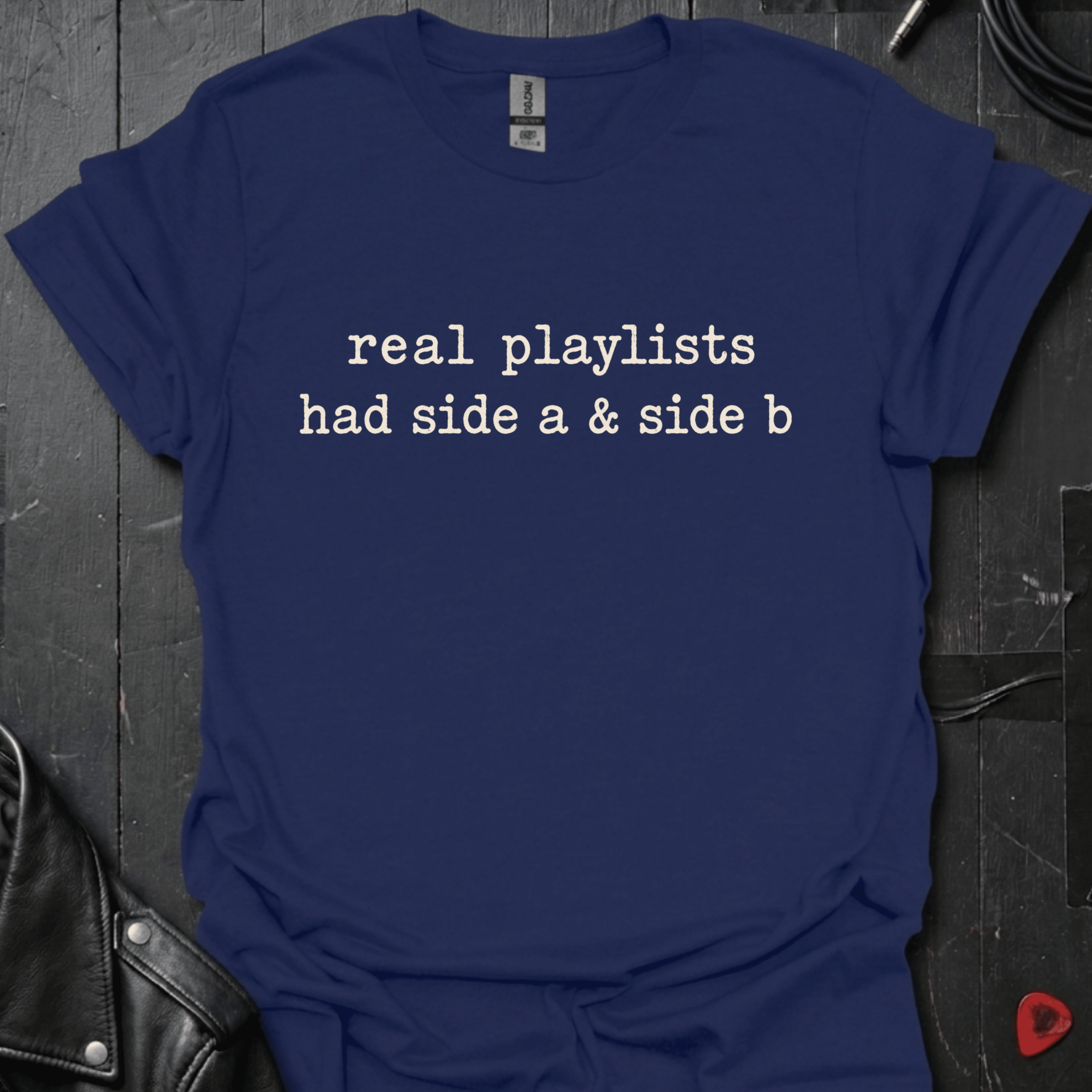 Real Playlists T-Shirt - Navy - T-Shirt