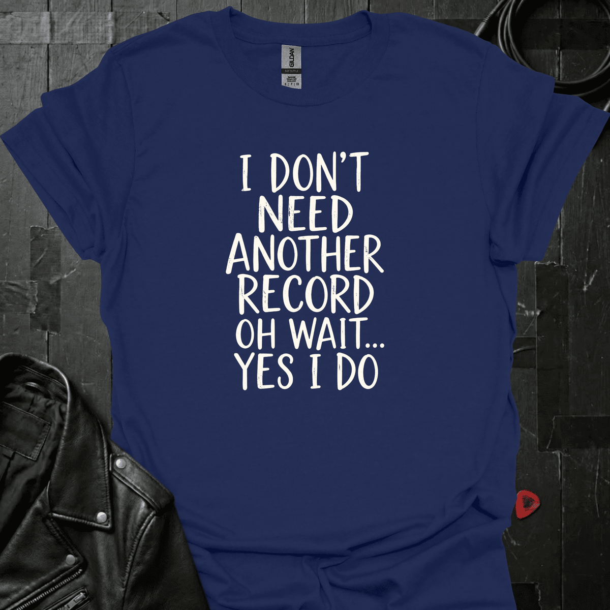 Need Another Record T-Shirt - Navy - T-Shirt