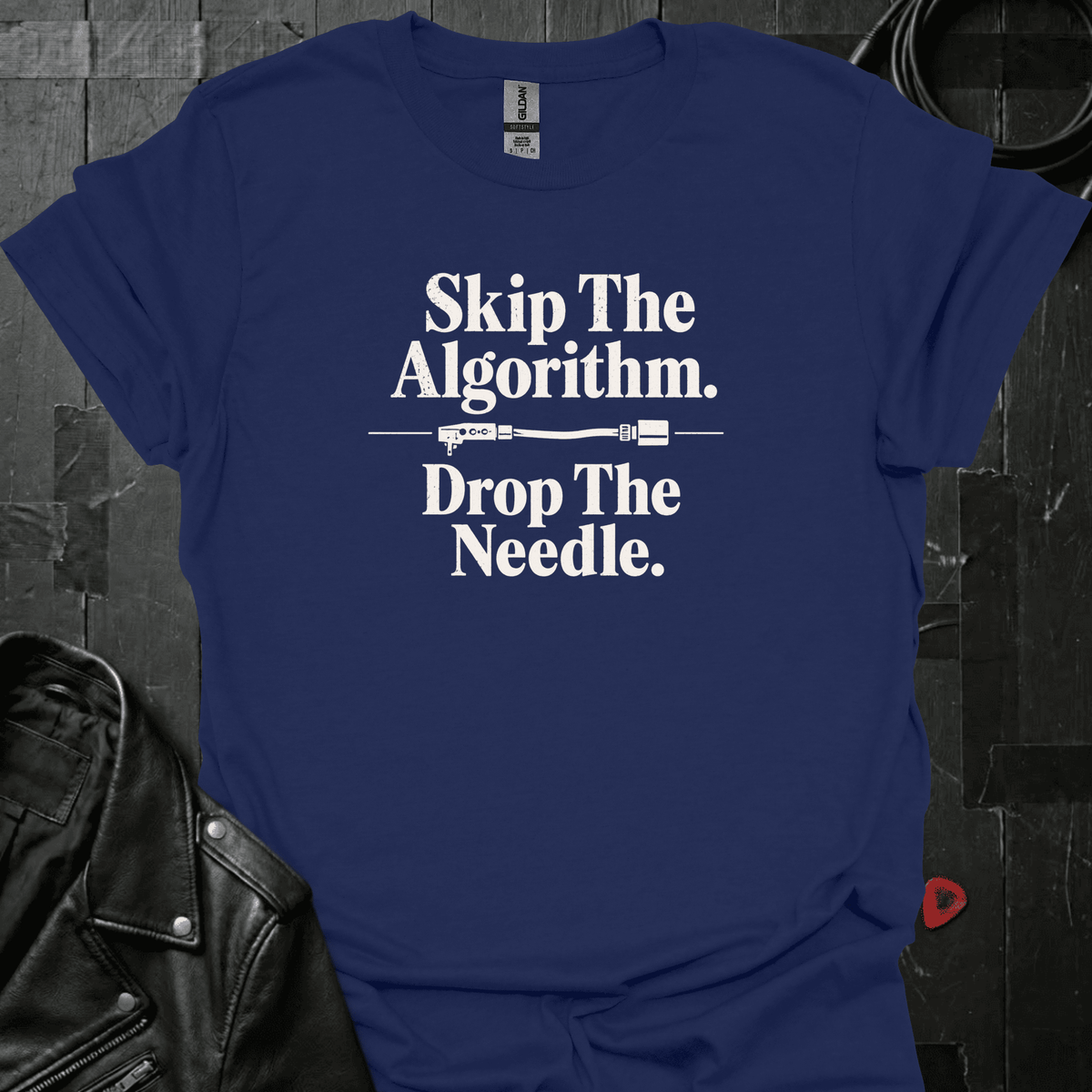 Skip The Algorithm T-Shirt - Navy - T-Shirt