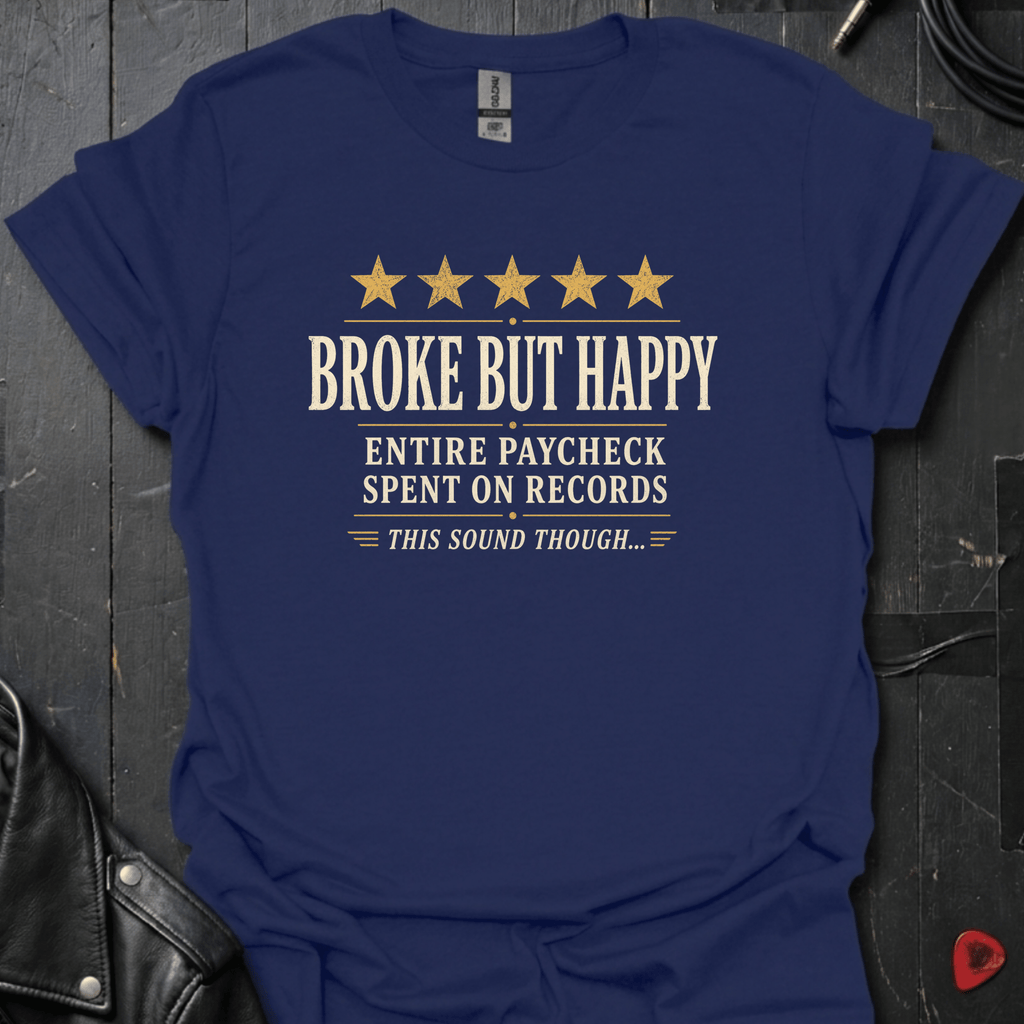 Vinyl Collector Review T-Shirt - Navy - T-Shirt