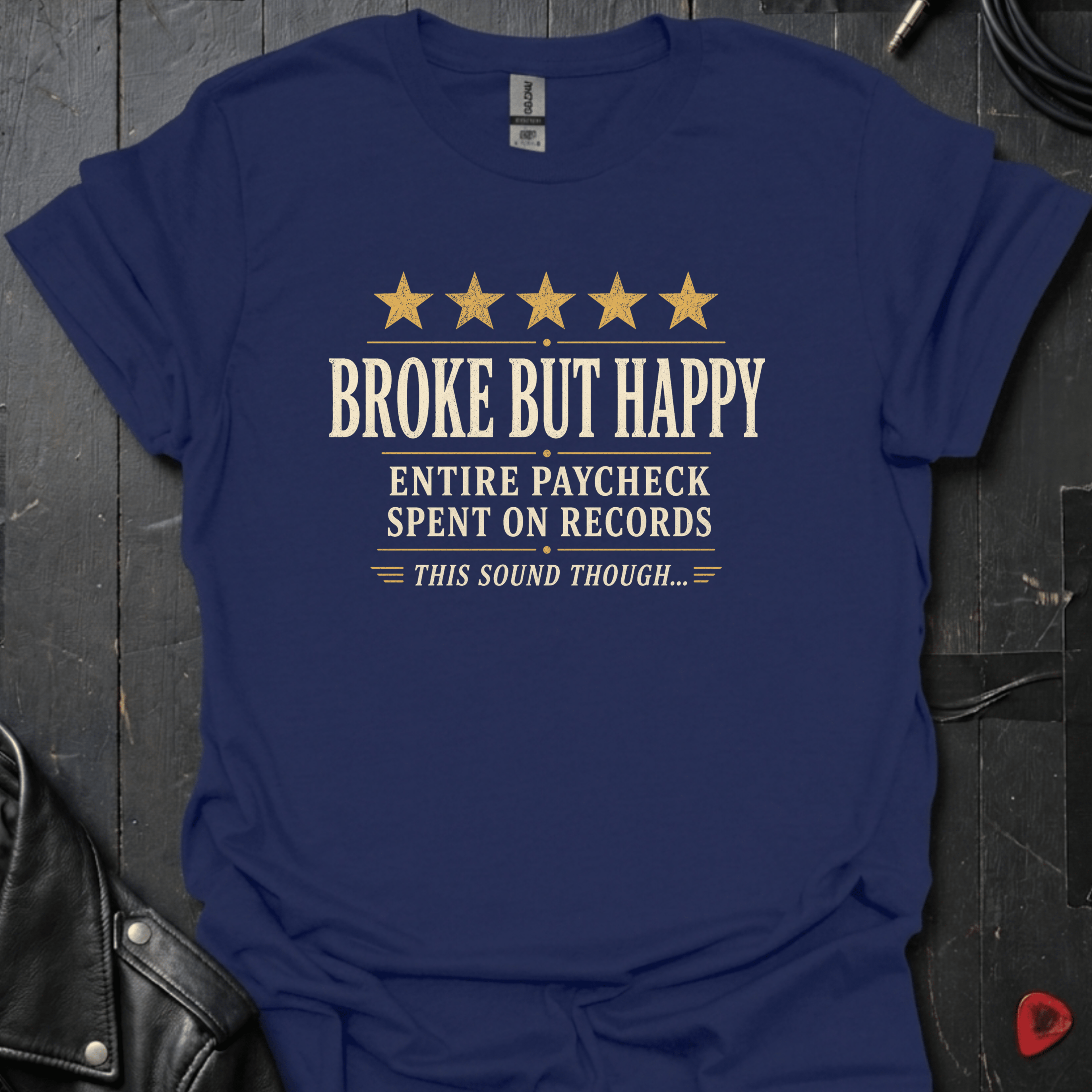 Vinyl Collector Review T-Shirt - Navy - T-Shirt
