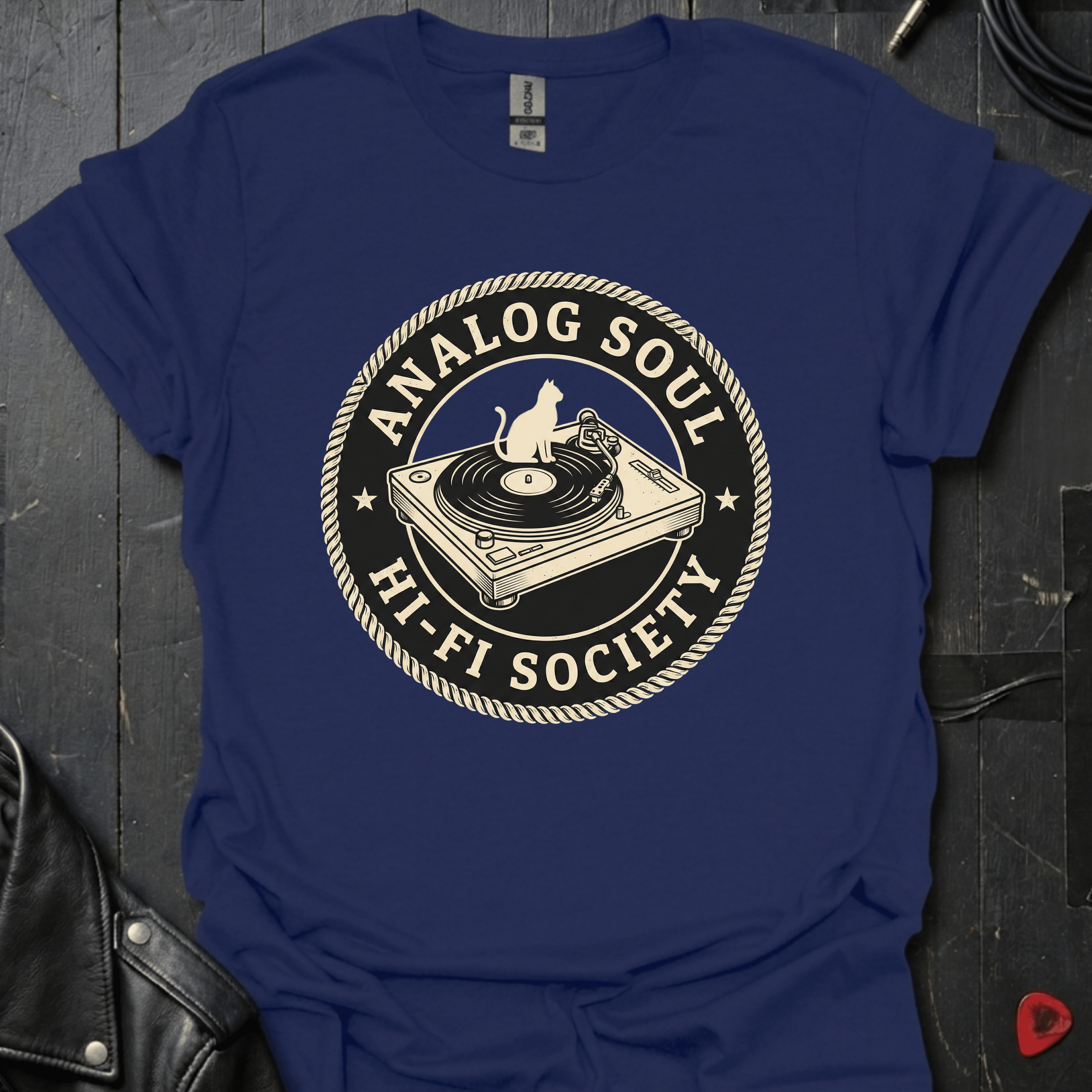 Analog Hi - Fi Society T-Shirt - Navy - T-Shirt