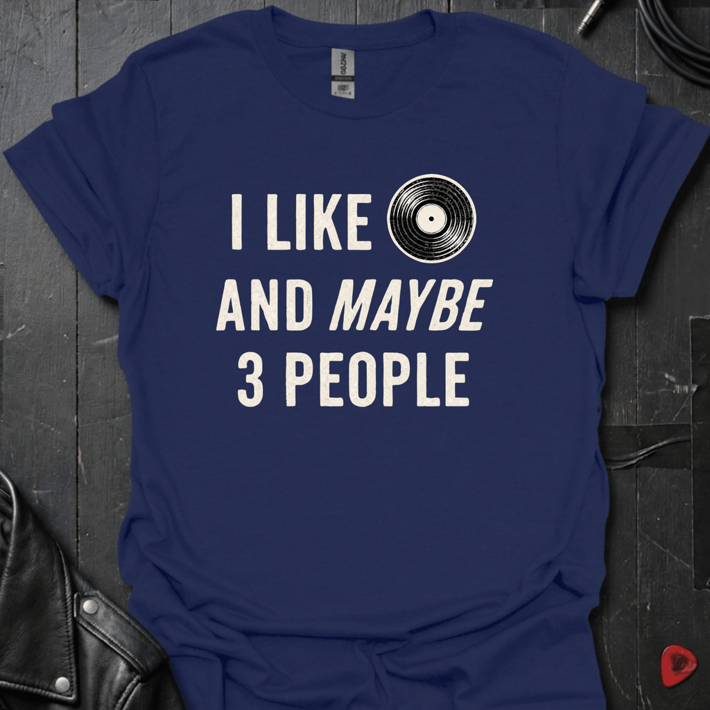 I Like Vinyl T-Shirt - Navy - T-Shirt