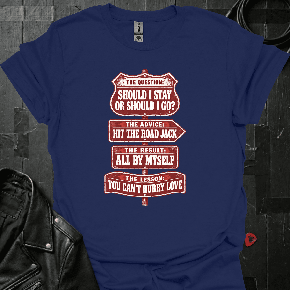 Roadside Song Advice T-Shirt - Navy - T-Shirt