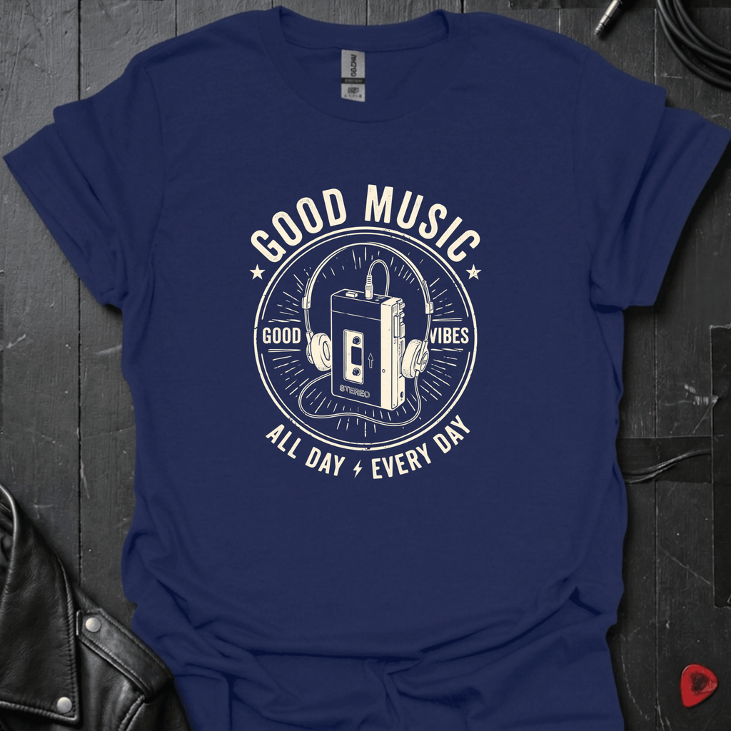 Good Music All Day T-Shirt - Navy - T-Shirt