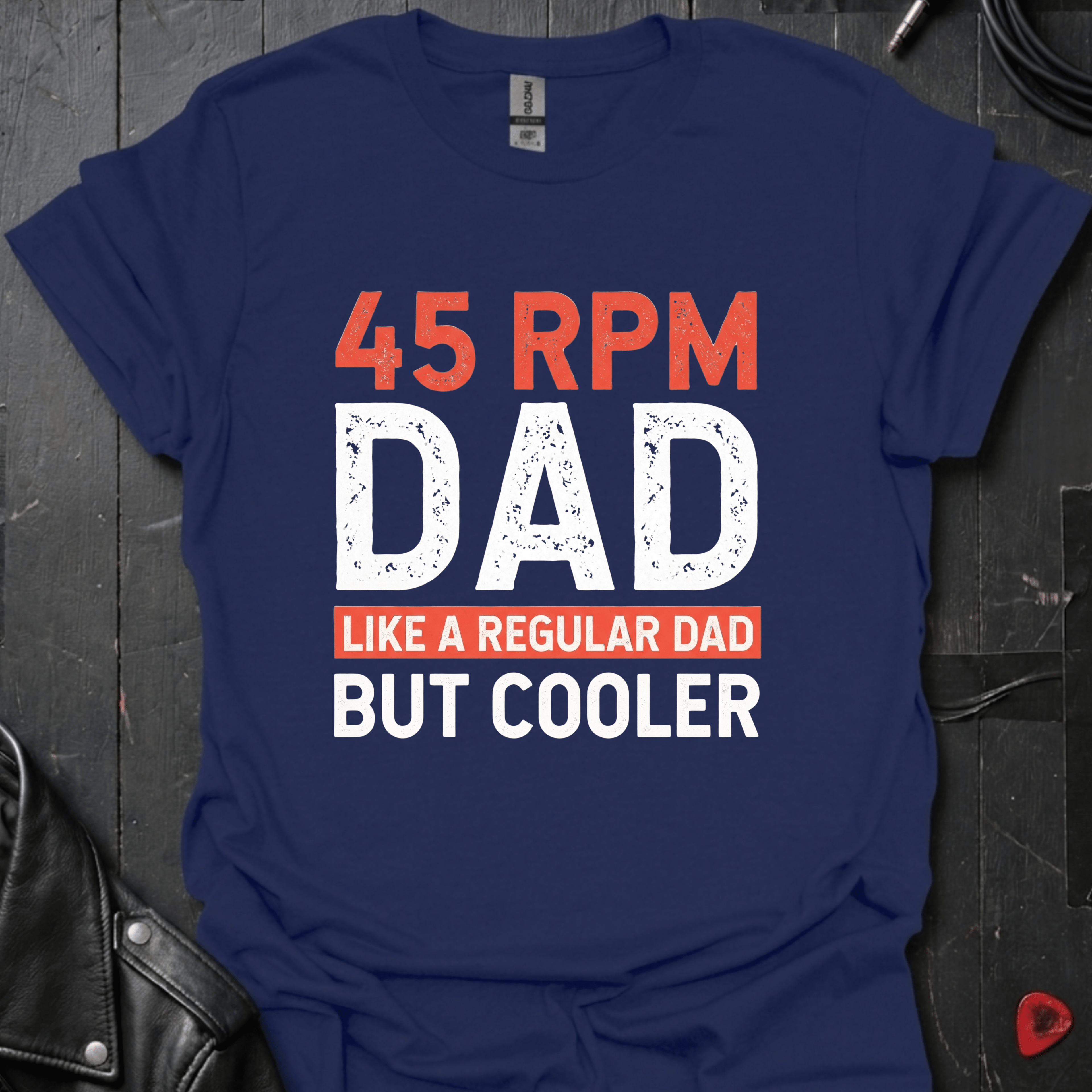 45RPM Dad T-Shirt - Navy - T-Shirt