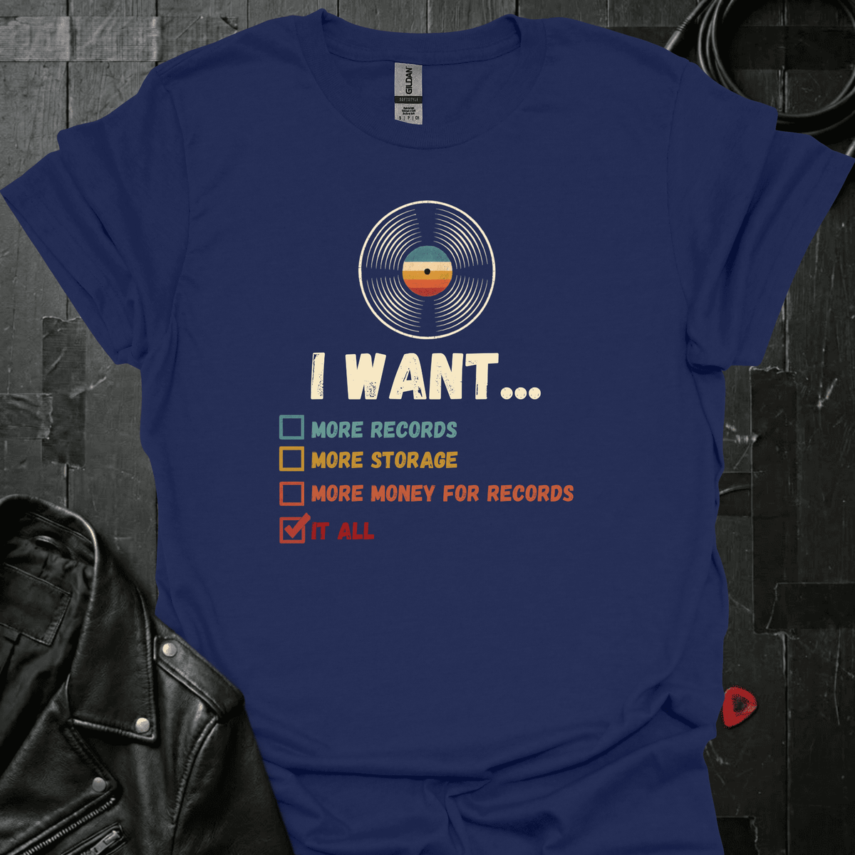 I Want It All T-Shirt - Navy - T-Shirt