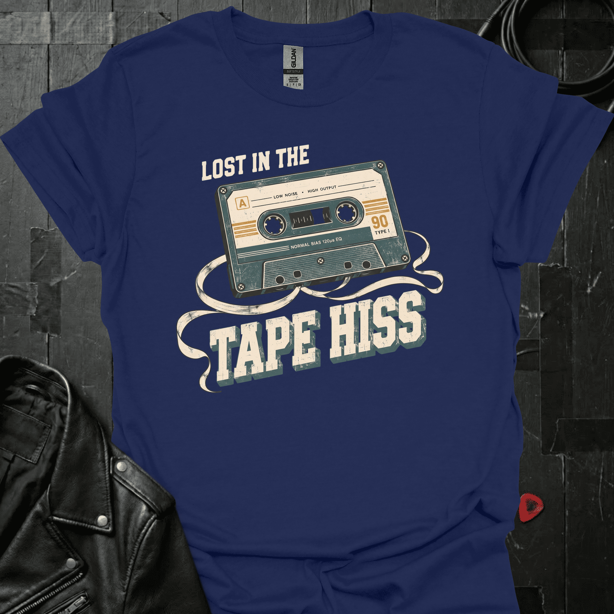 Lost In Tape Hiss T-Shirt - Navy - T-Shirt