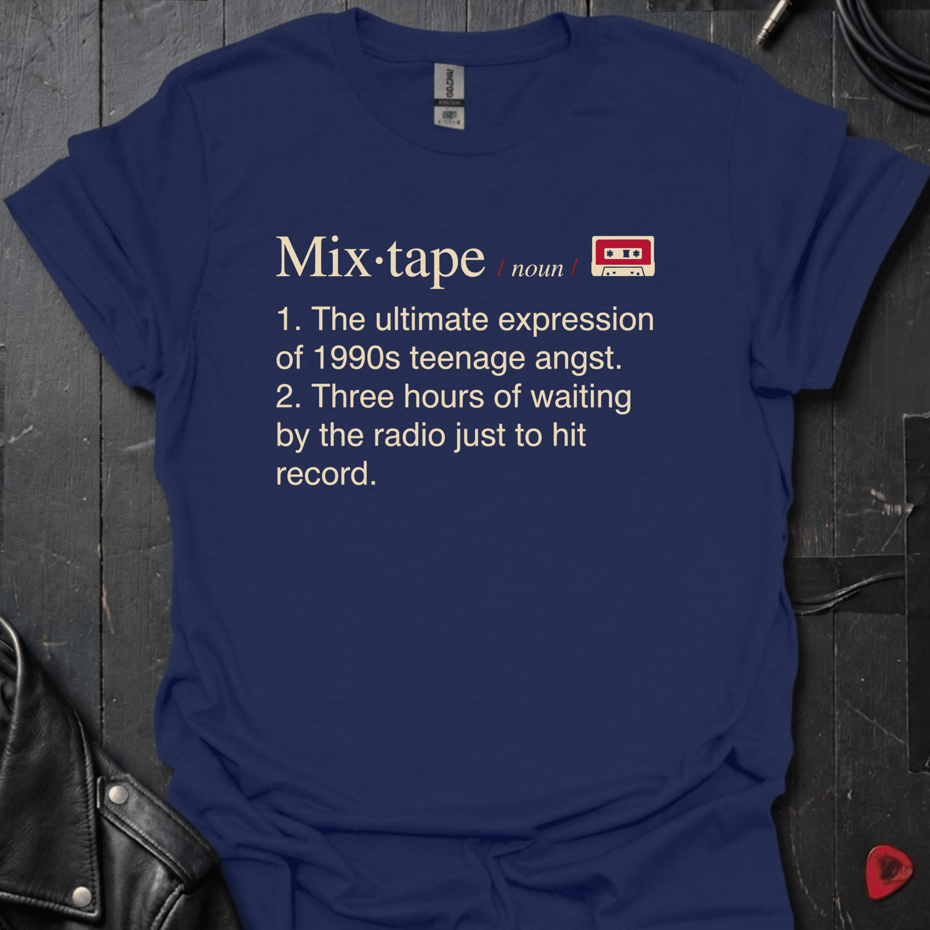 Mixtape Definition T-Shirt - Navy - T-Shirt