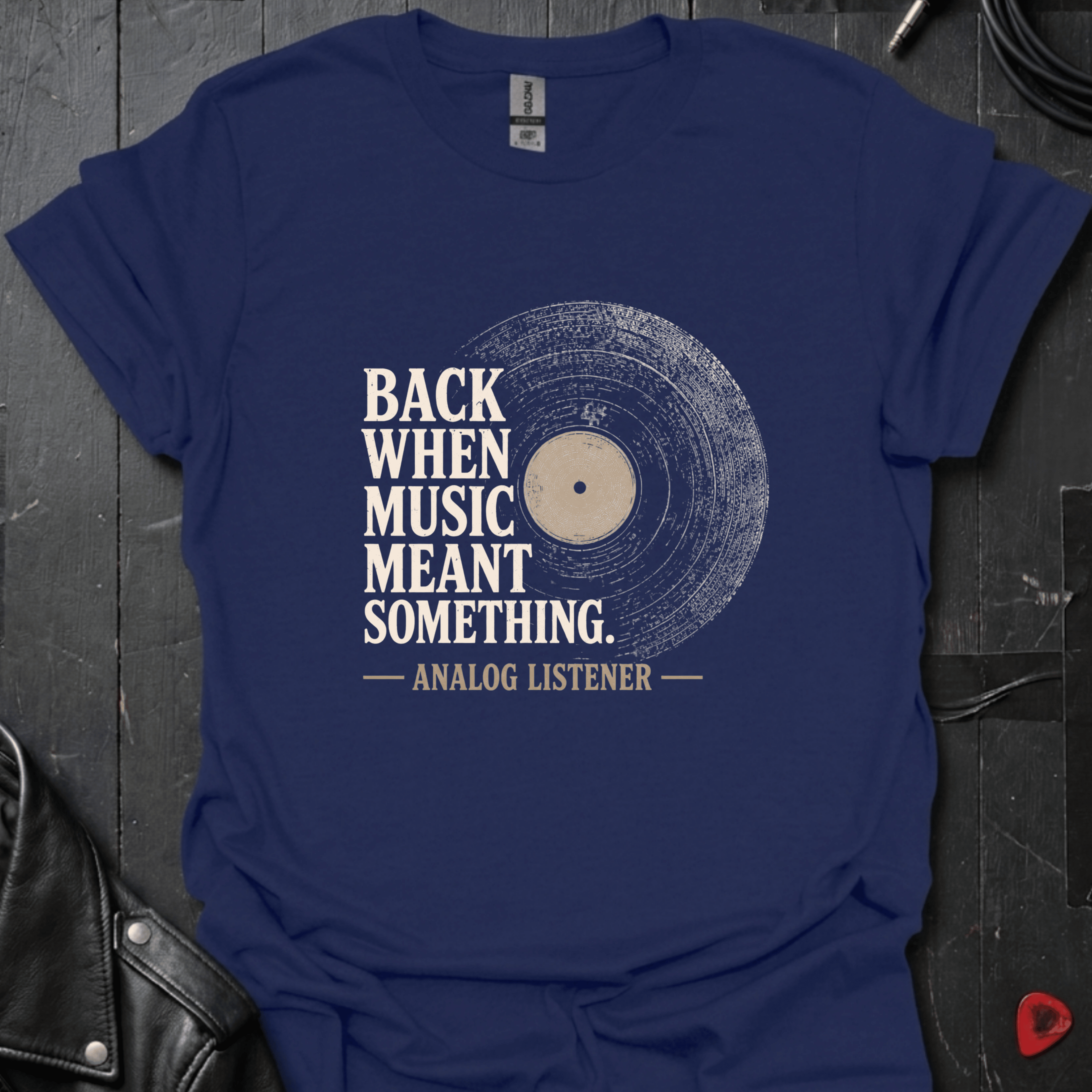 Analog Listener T-Shirt - Navy - T-Shirt