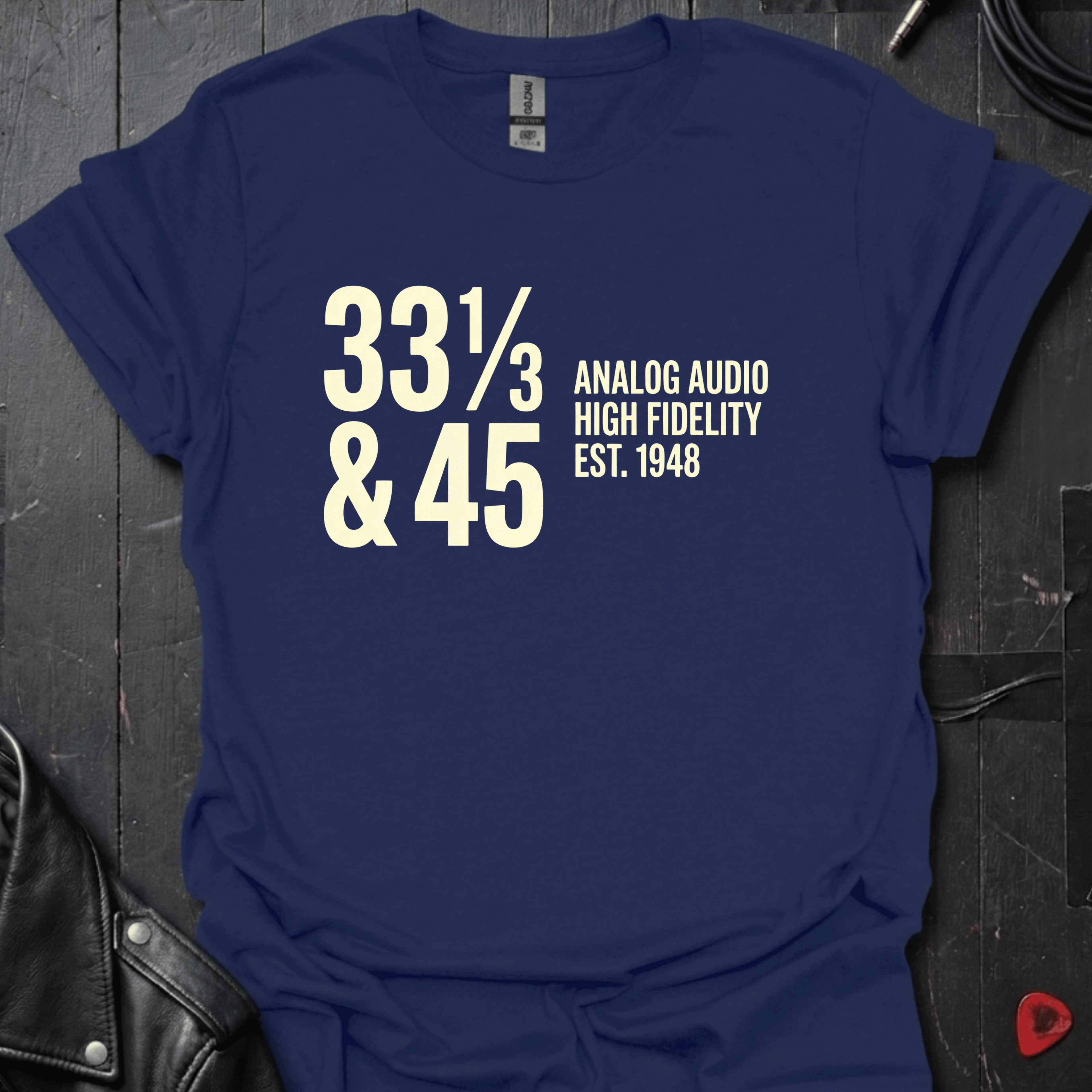 High Fidelity Audio T-Shirt - Navy - T-Shirt