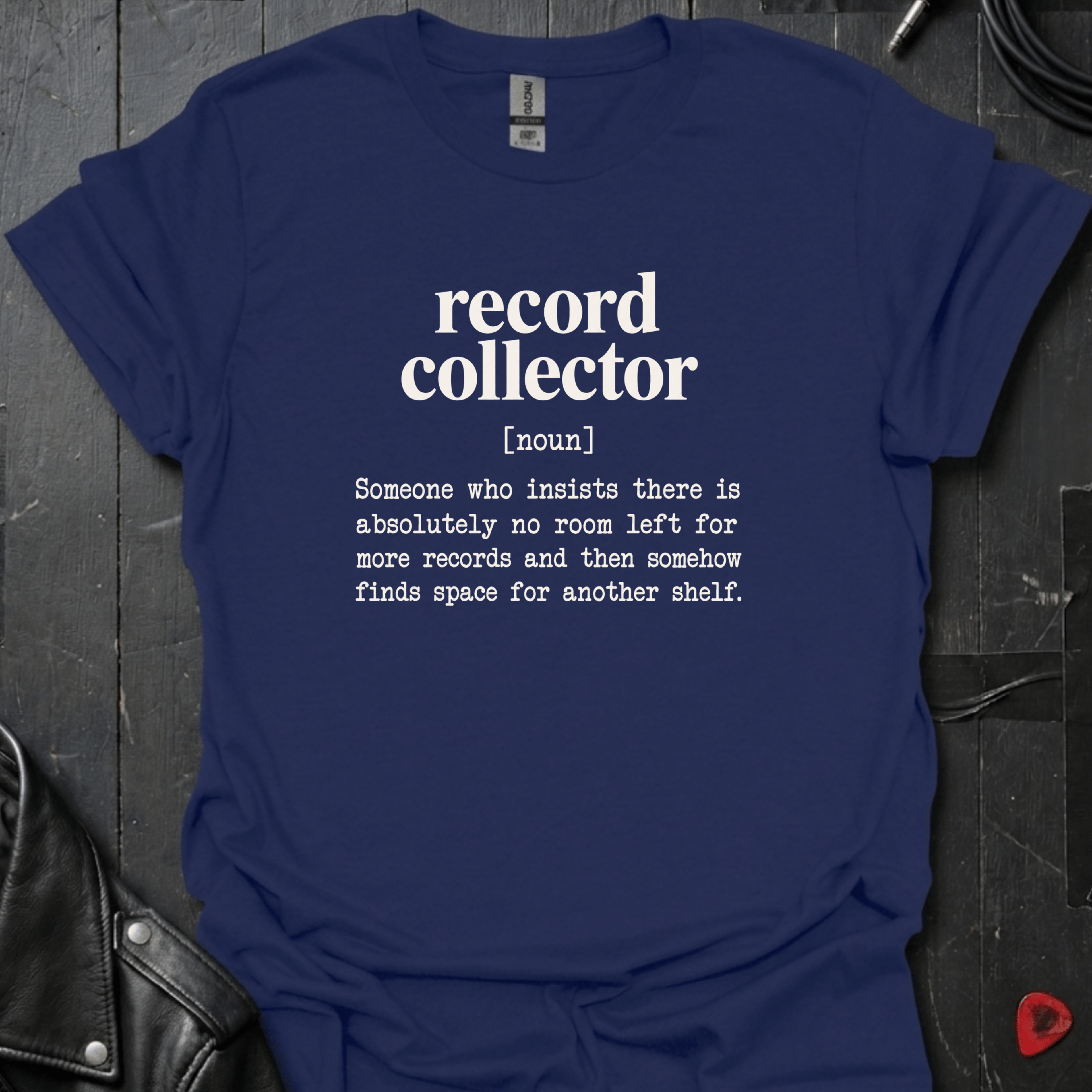Record Collector Definition T-Shirt - Navy - T-Shirt