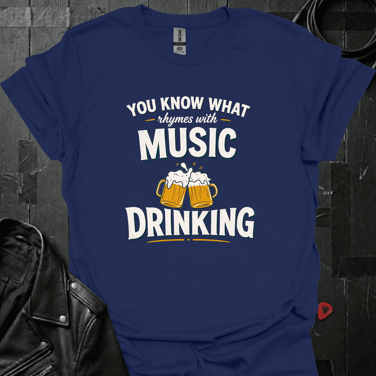 Rhymes With Music T-Shirt - Navy - T-Shirt