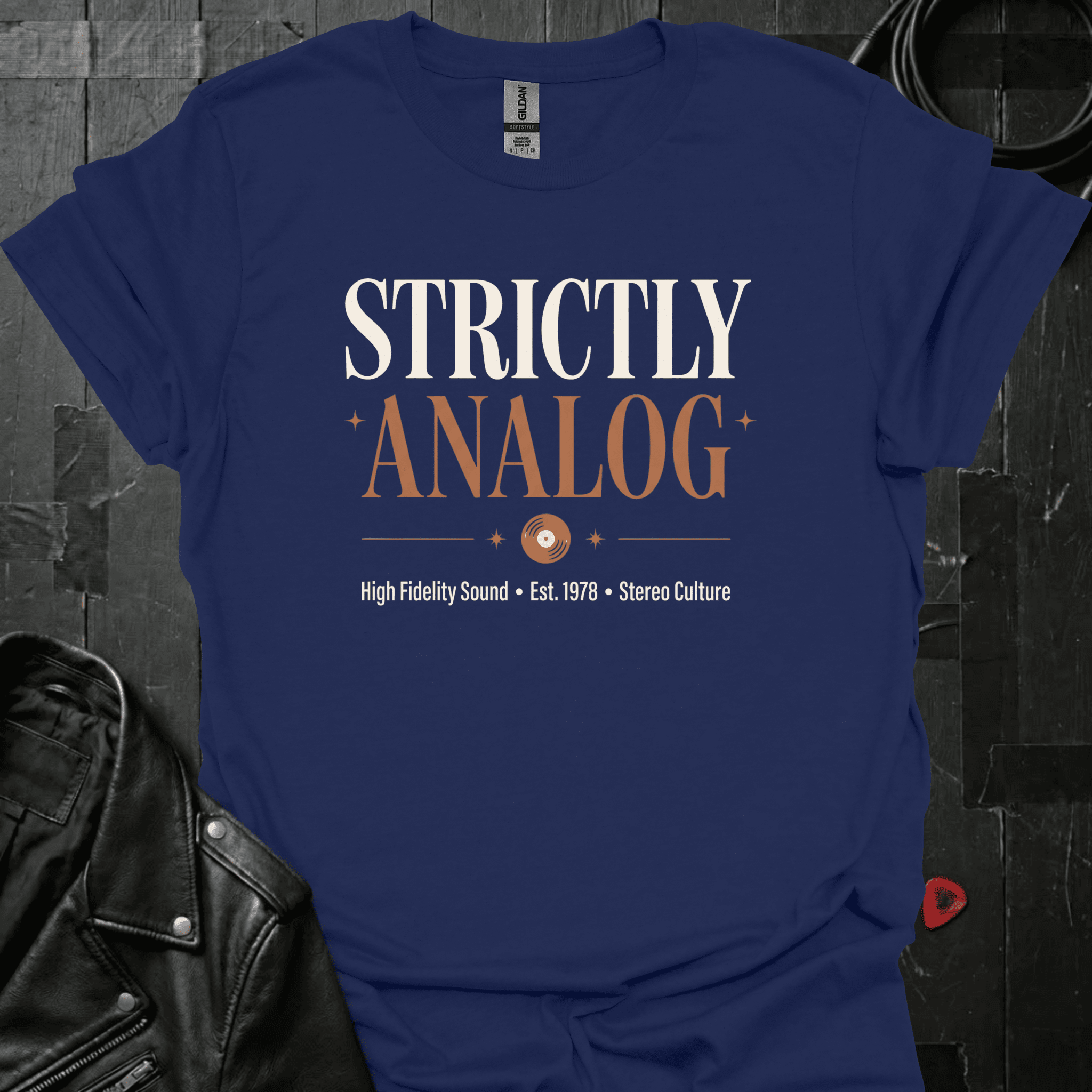 Strictly Analog T-Shirt - Navy - T-Shirt