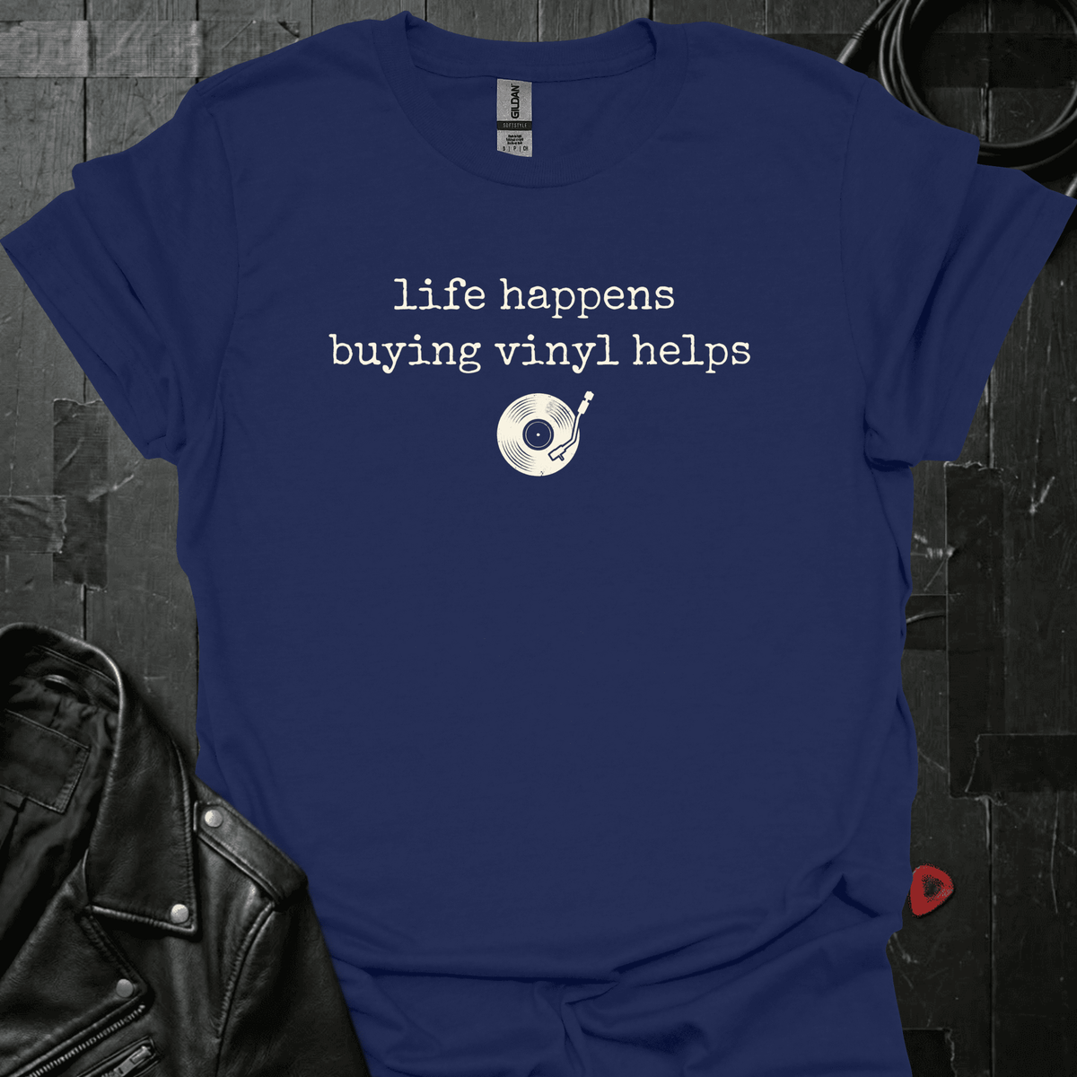 Life Happens T-Shirt GeloGroove Navy