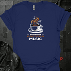 Fueled By Coffee & Music T-Shirt - Navy - T-Shirt