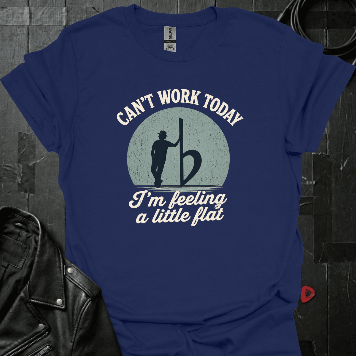 Feeling A Little Flat T-Shirt - Navy - T-Shirt