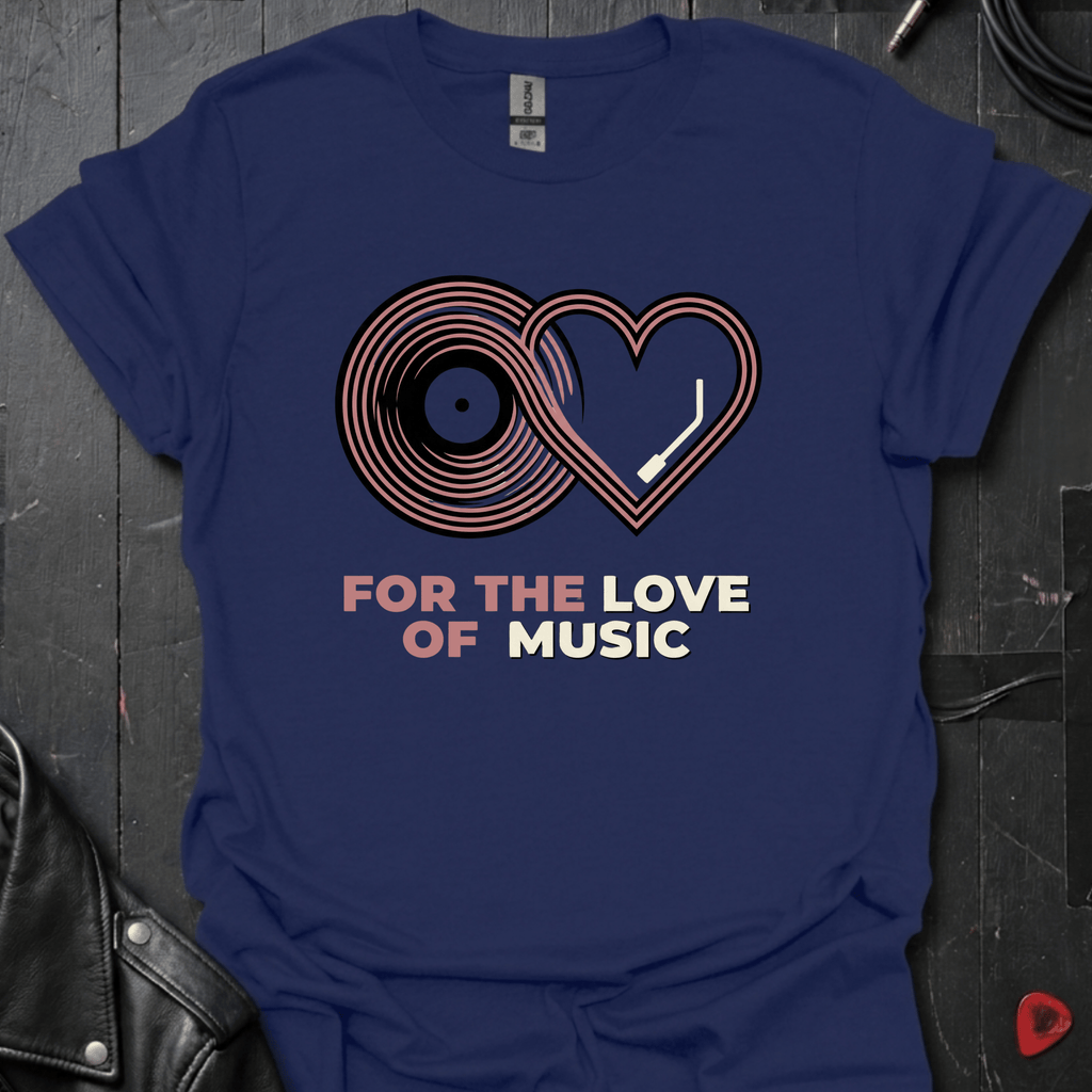 Vinyl Love T-Shirt - Navy - T-Shirt