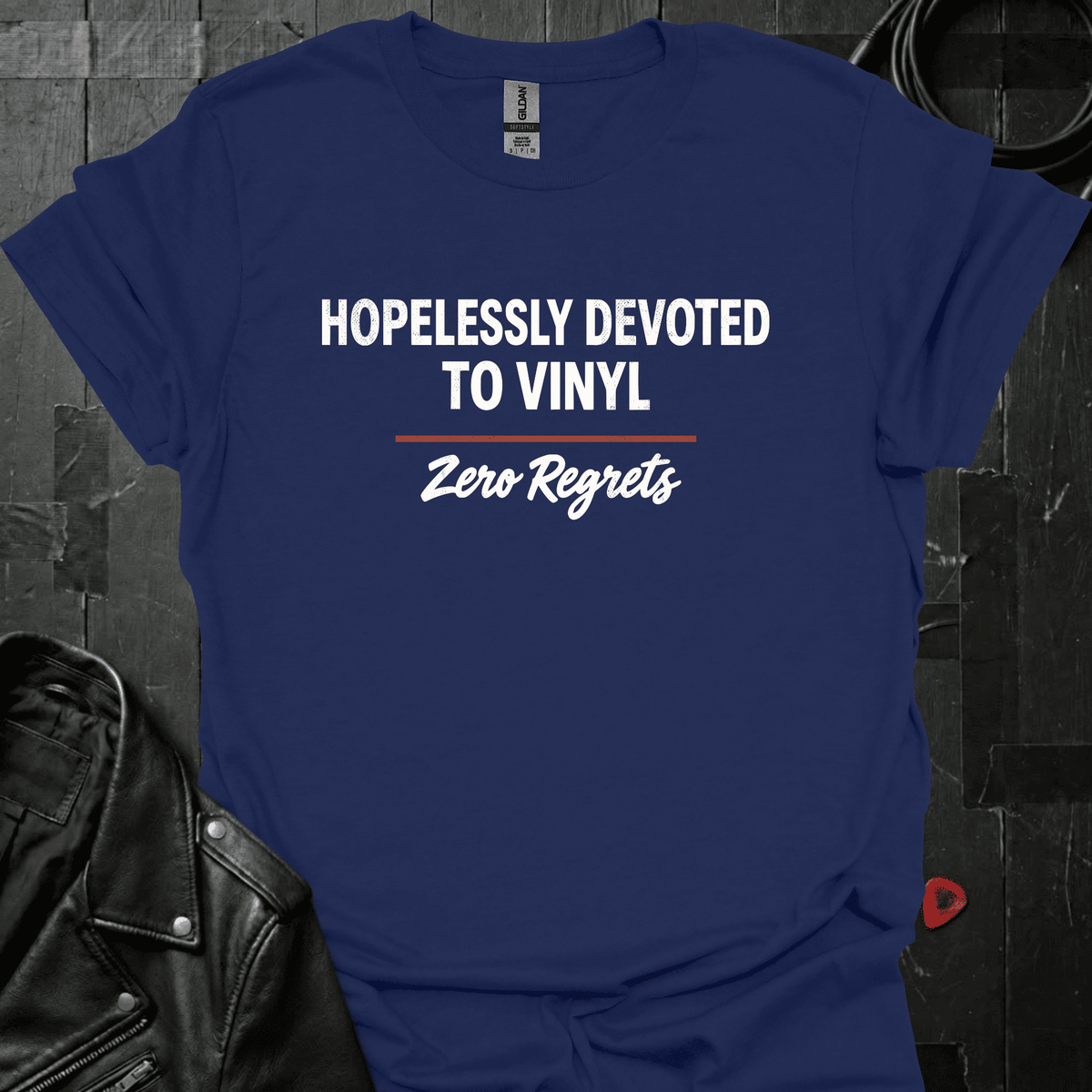 Hopelessly Devoted To Vinyl T-Shirt - S - T-Shirt