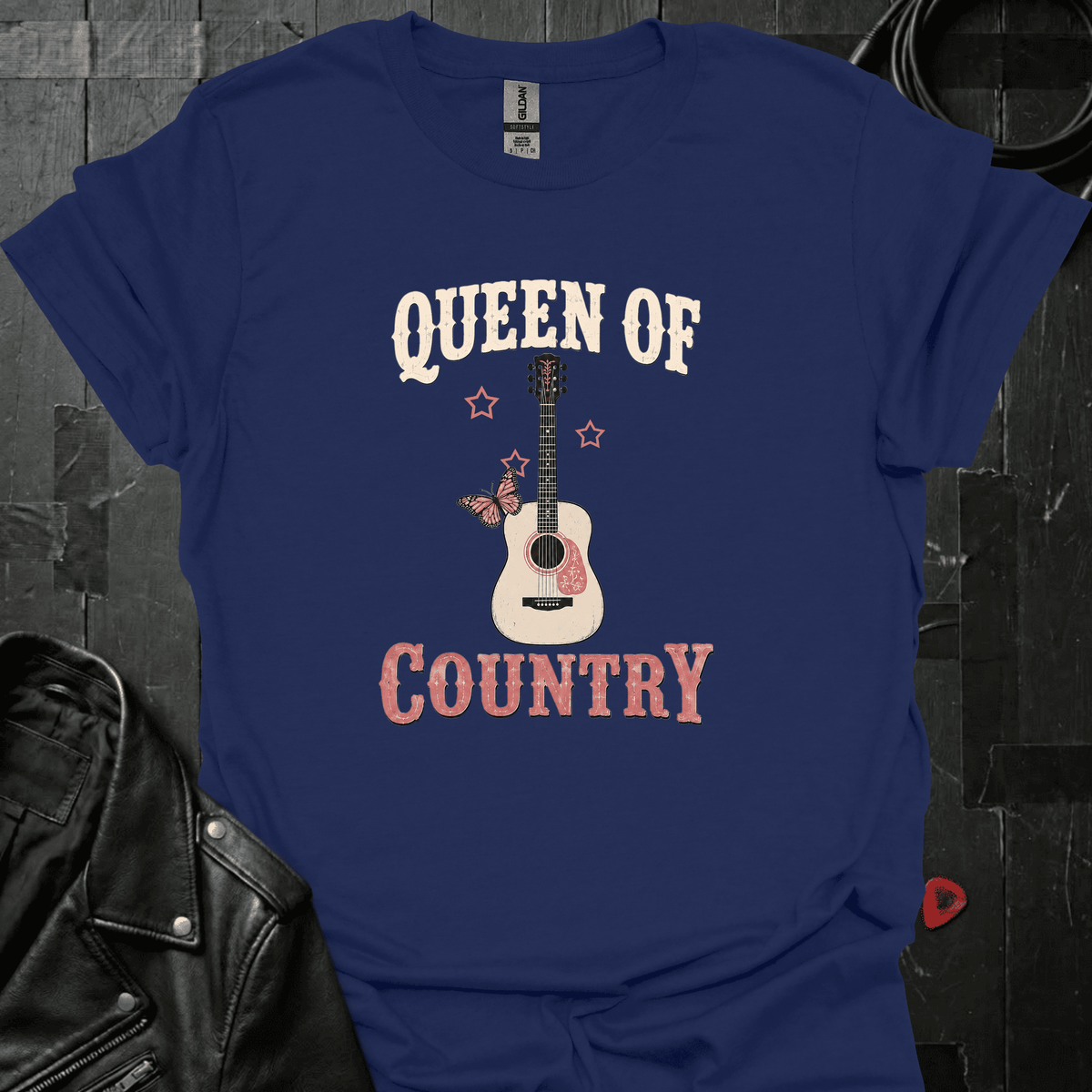 Queen Of Country T-Shirt - Navy - T-Shirt