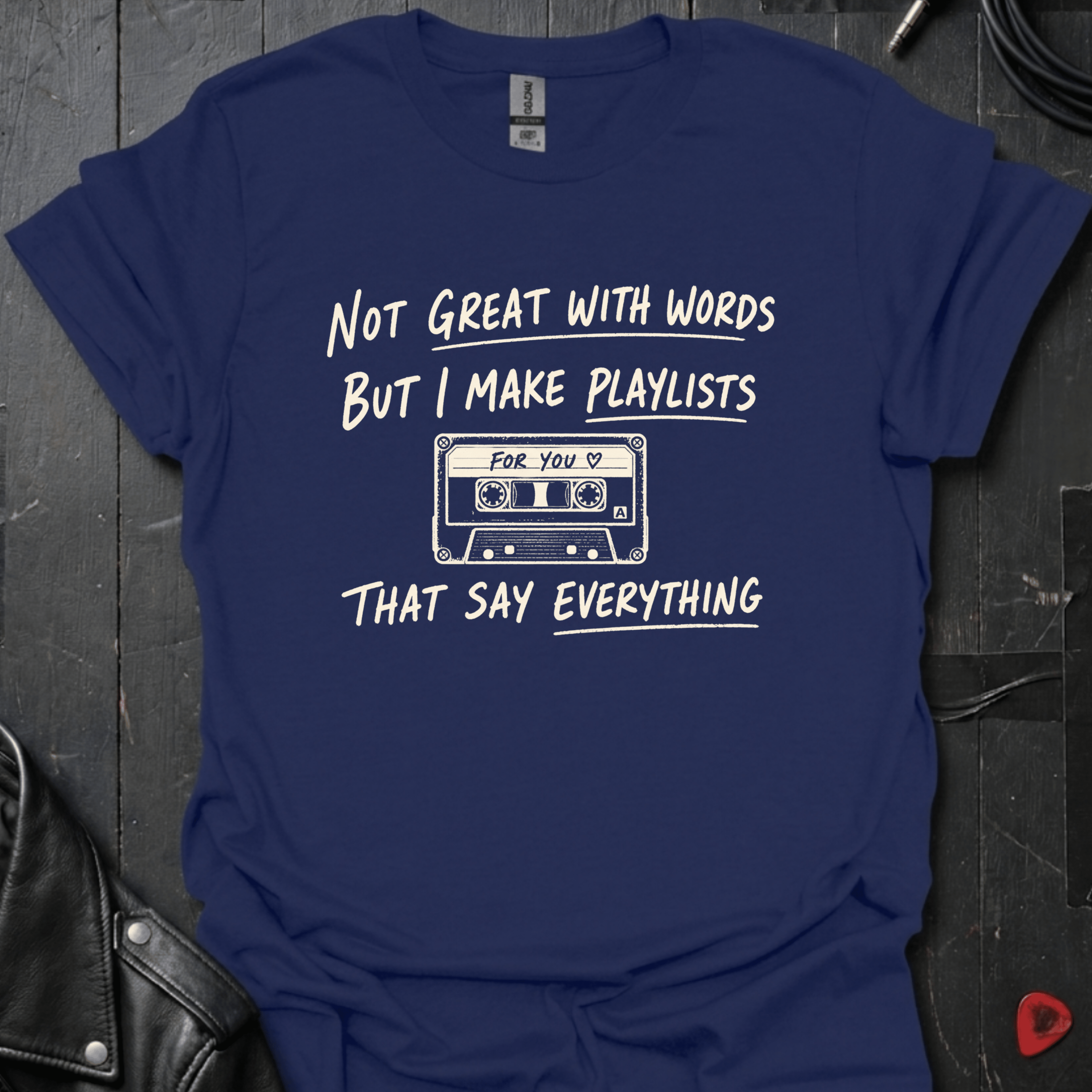 I Make Playlists T-Shirt - Navy - T-Shirt
