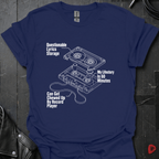 Cassette Tape Diagram T-Shirt - Navy - T-Shirt